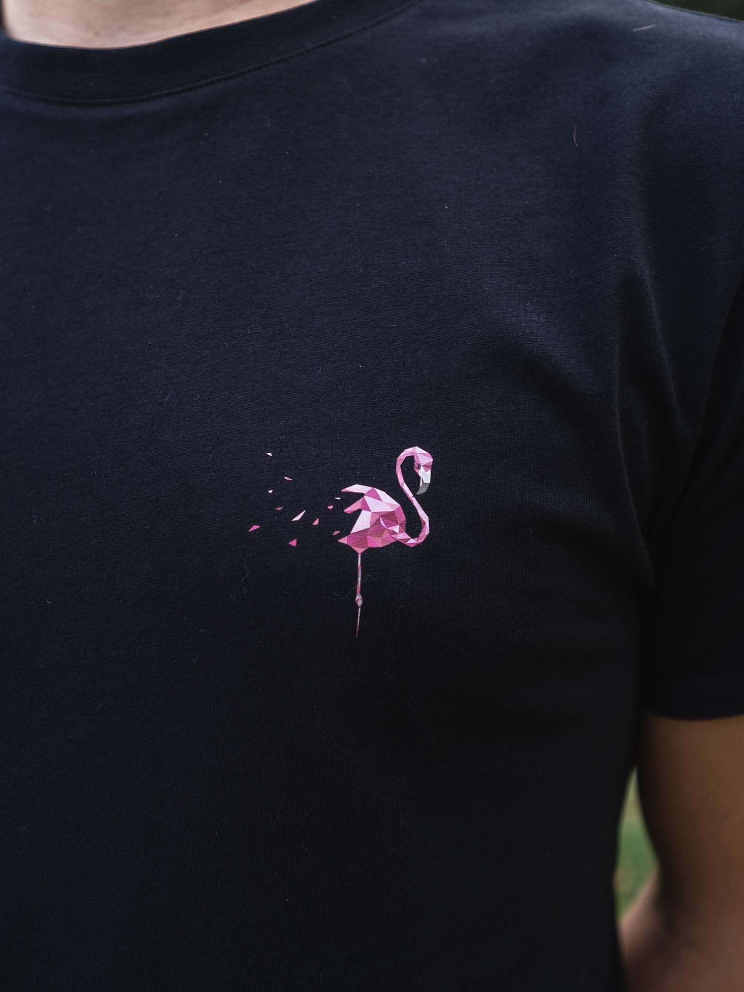 CircleStances T-Shirt Transparente Flamingo Lieferkette (1-tlg) (Bio) Small T-Shirt Print