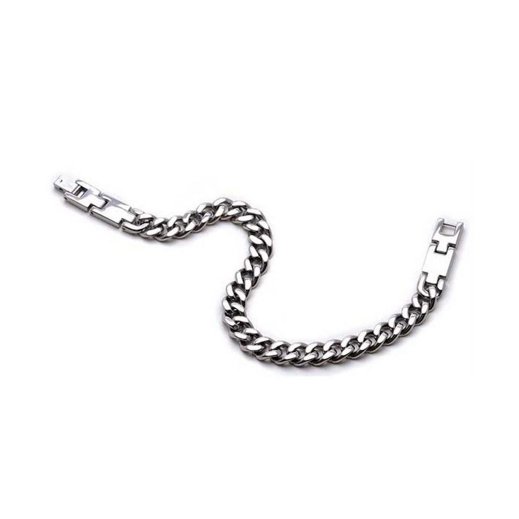 Kingka Gliederarmband aus hochwertigem Titan, Größenverstellar, Damen o. Herren, zu Jeans, Sneaker! Büro, Urlaub, Party, Geschenkidee