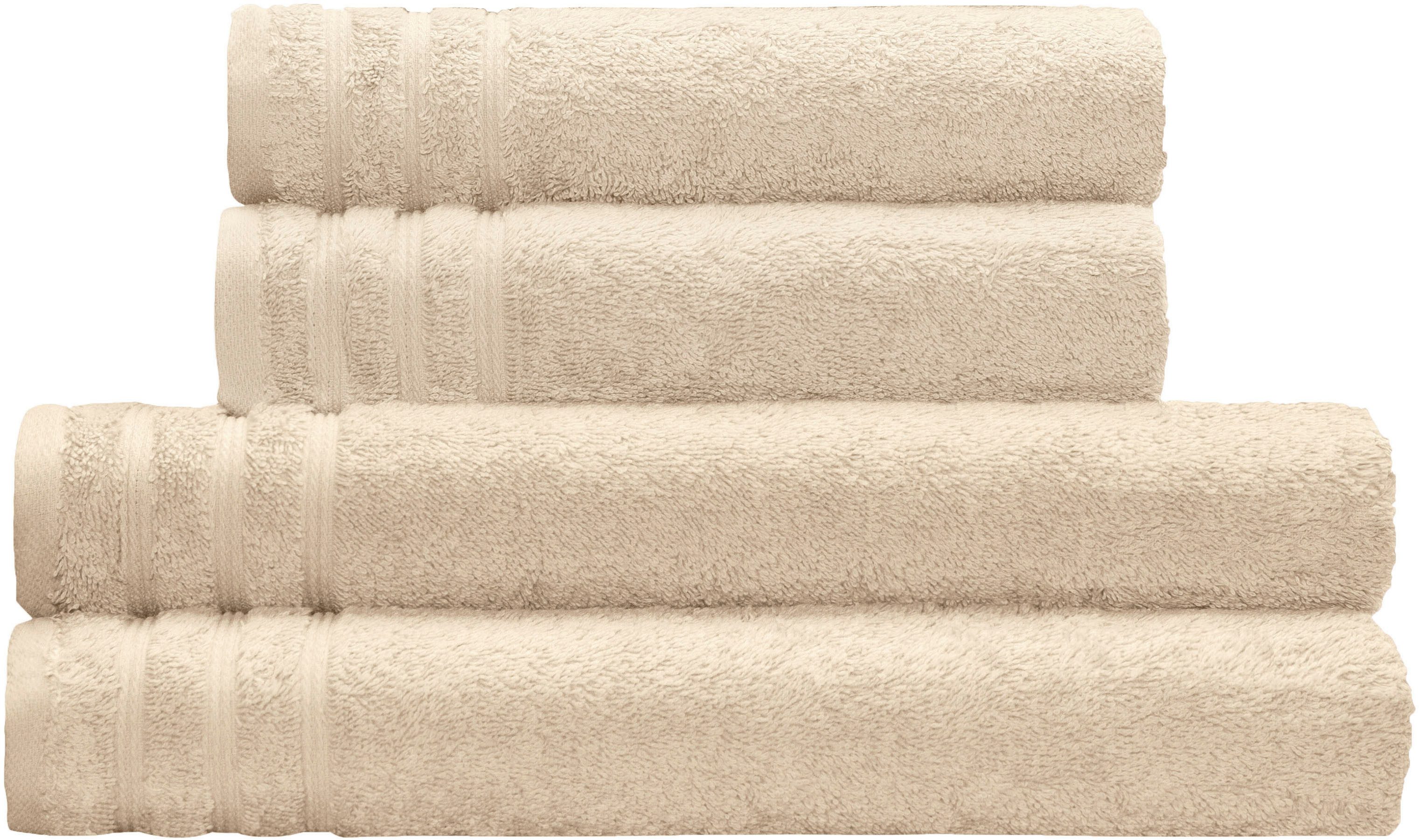 Handtuch Set Royal, 4 Stück (2 Handtücher 50/100 cm + 2 Duschtücher 70/140 cm)