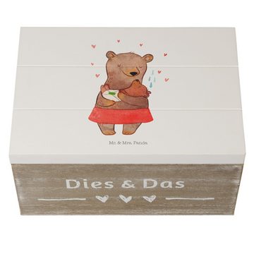 Mr. & Mrs. Panda Dekokiste Bären Baby Taufe - Weiß - Geschenk, Schatzkiste, Erinnerungsbox, Tauf (1 St)