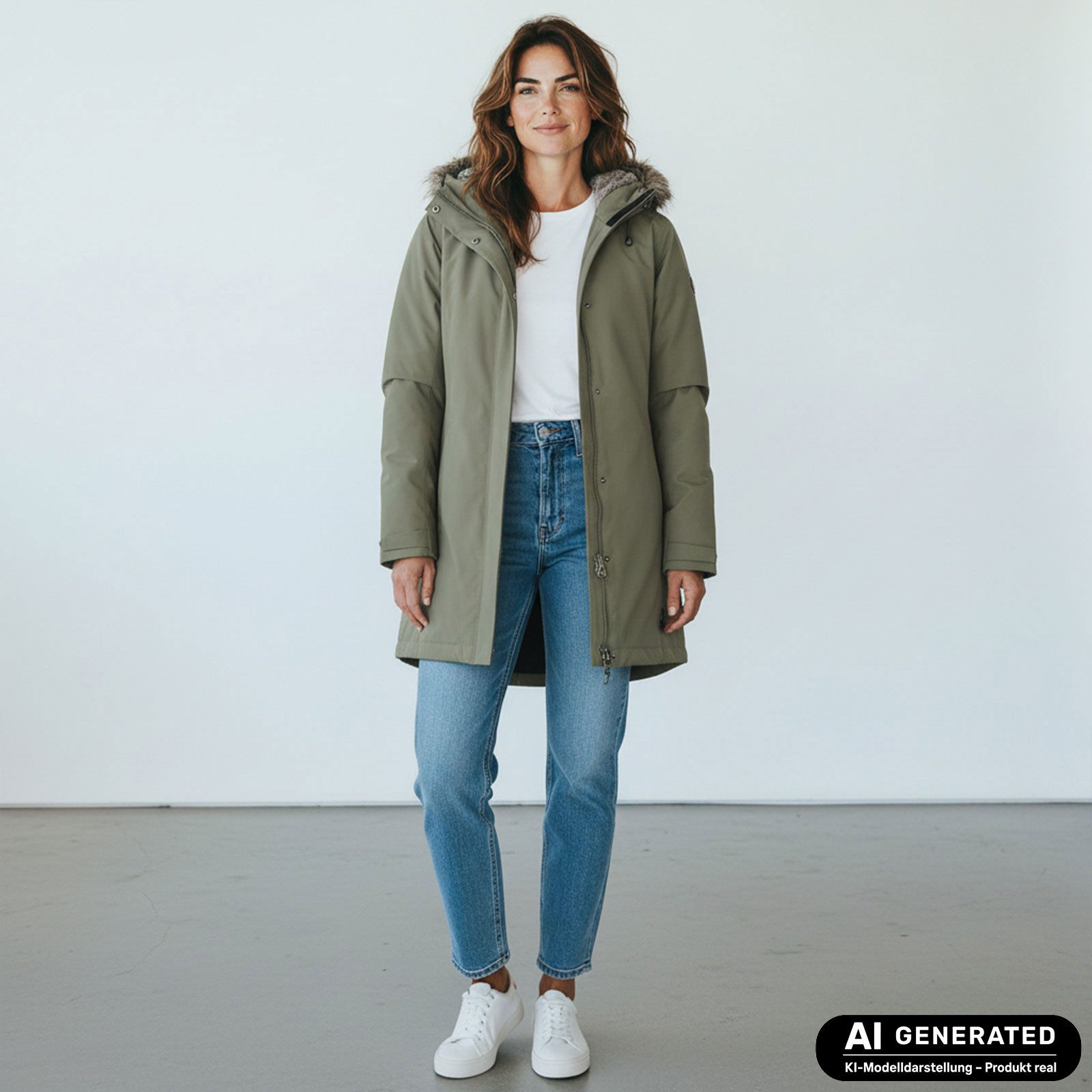 Blue Wave Funktionsjacke Nicola Damen Funktionsparka Nicola mit Fellimitat - wasserdicht & winddicht