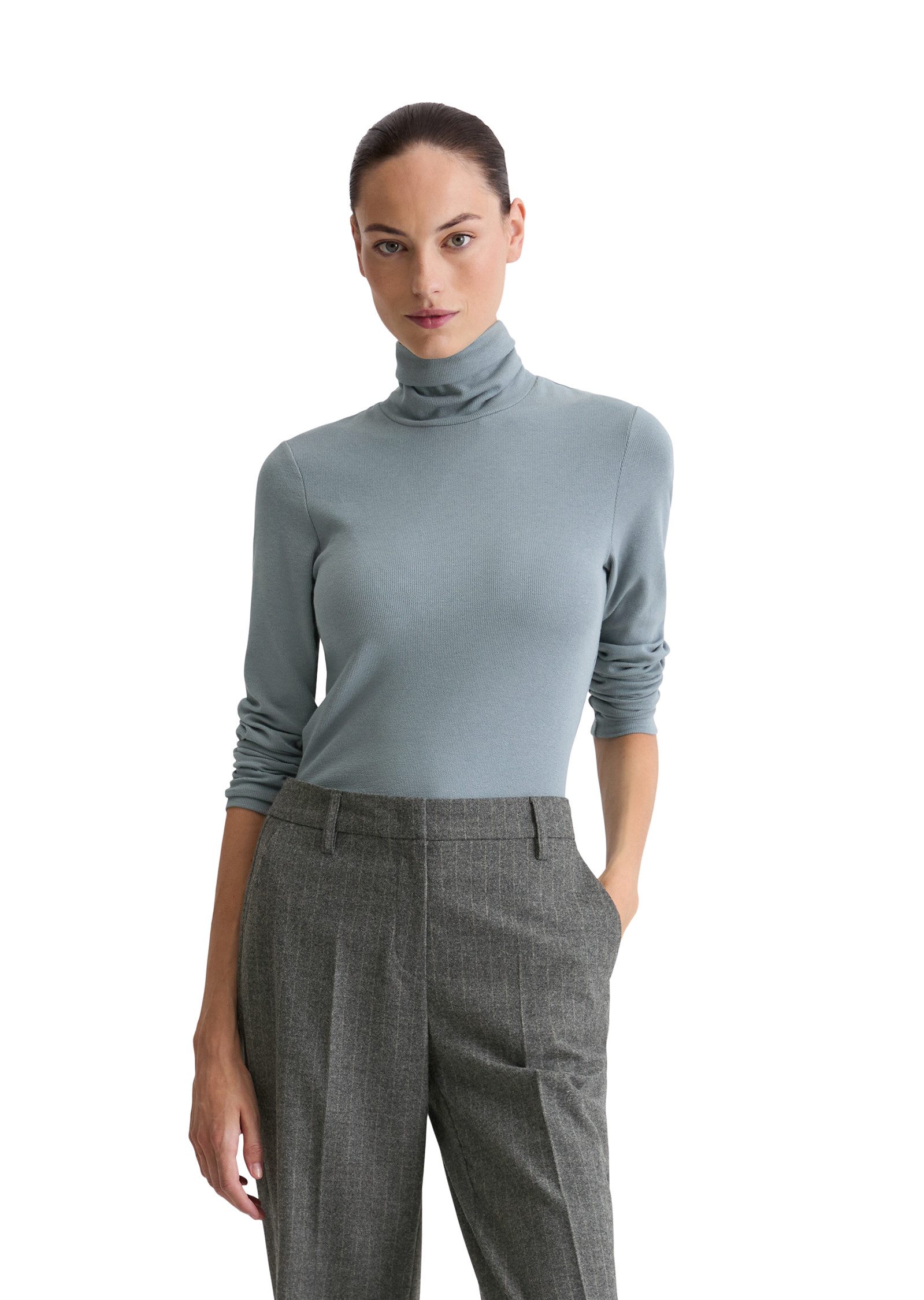 Marc O'Polo Langarmshirt aus soft geripptem Jersey