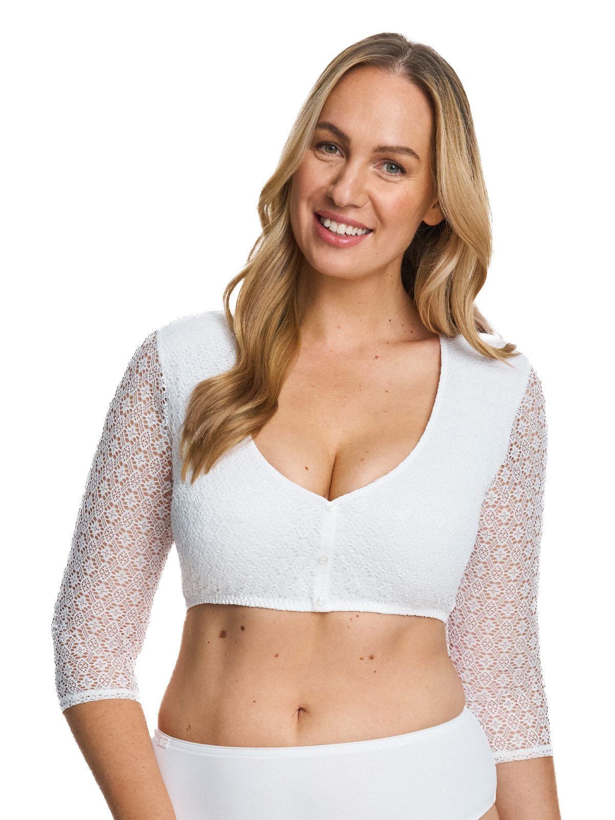 Dirndlbluse Dirndlbluse 3/4 Arm Wiesn-Zauber