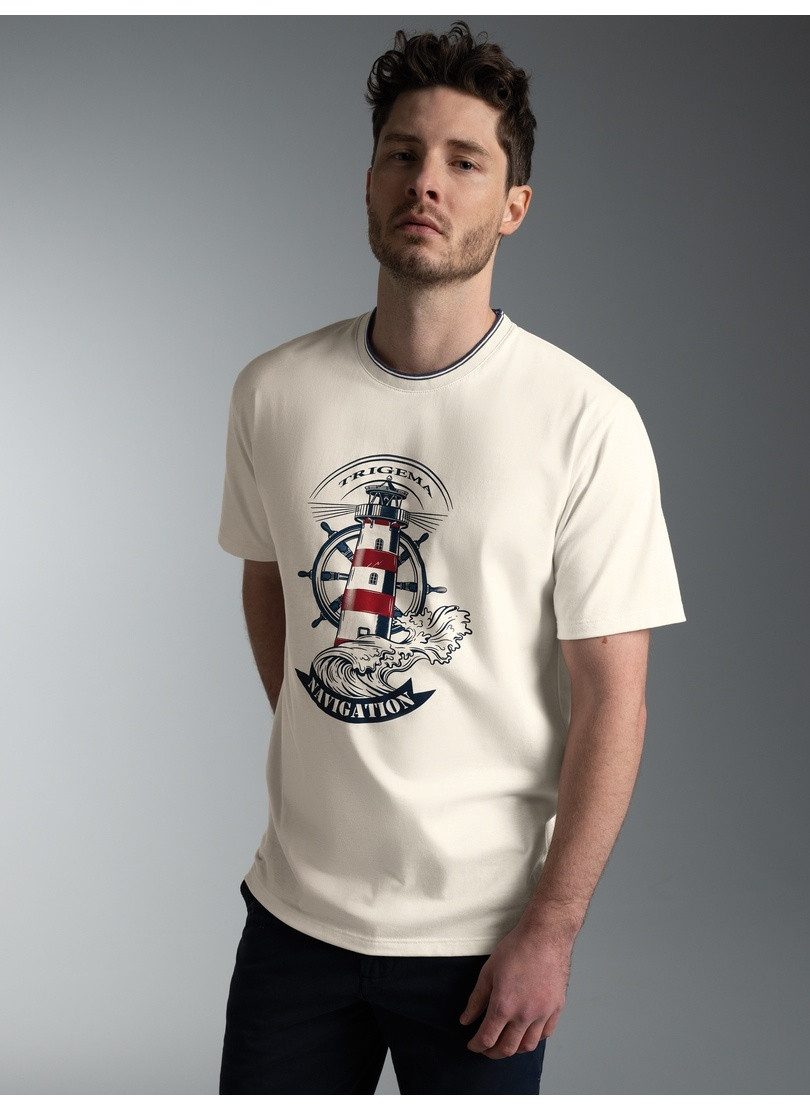 Trigema T-Shirt TRIGEMA T Shirt mit Leuchtturm Motiv (1-tlg) günstig online kaufen