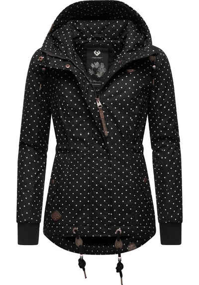 Ragwear Winterjacke Danka Dots Intl. stylische Winter Outdoorjacke mit Kapuze