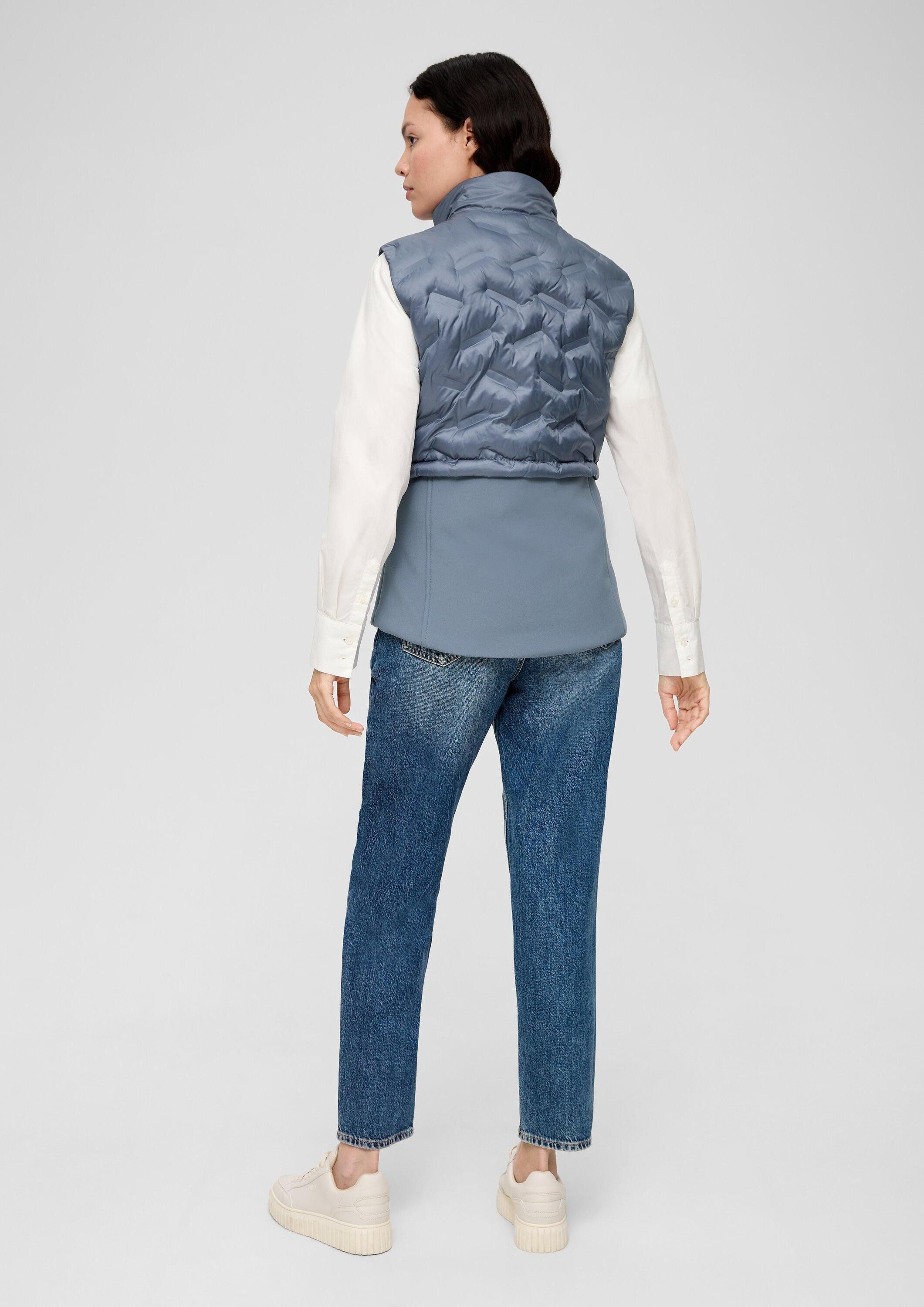 s.Oliver Outdoorjacke Outdoor-Weste Weste im Fabricmix