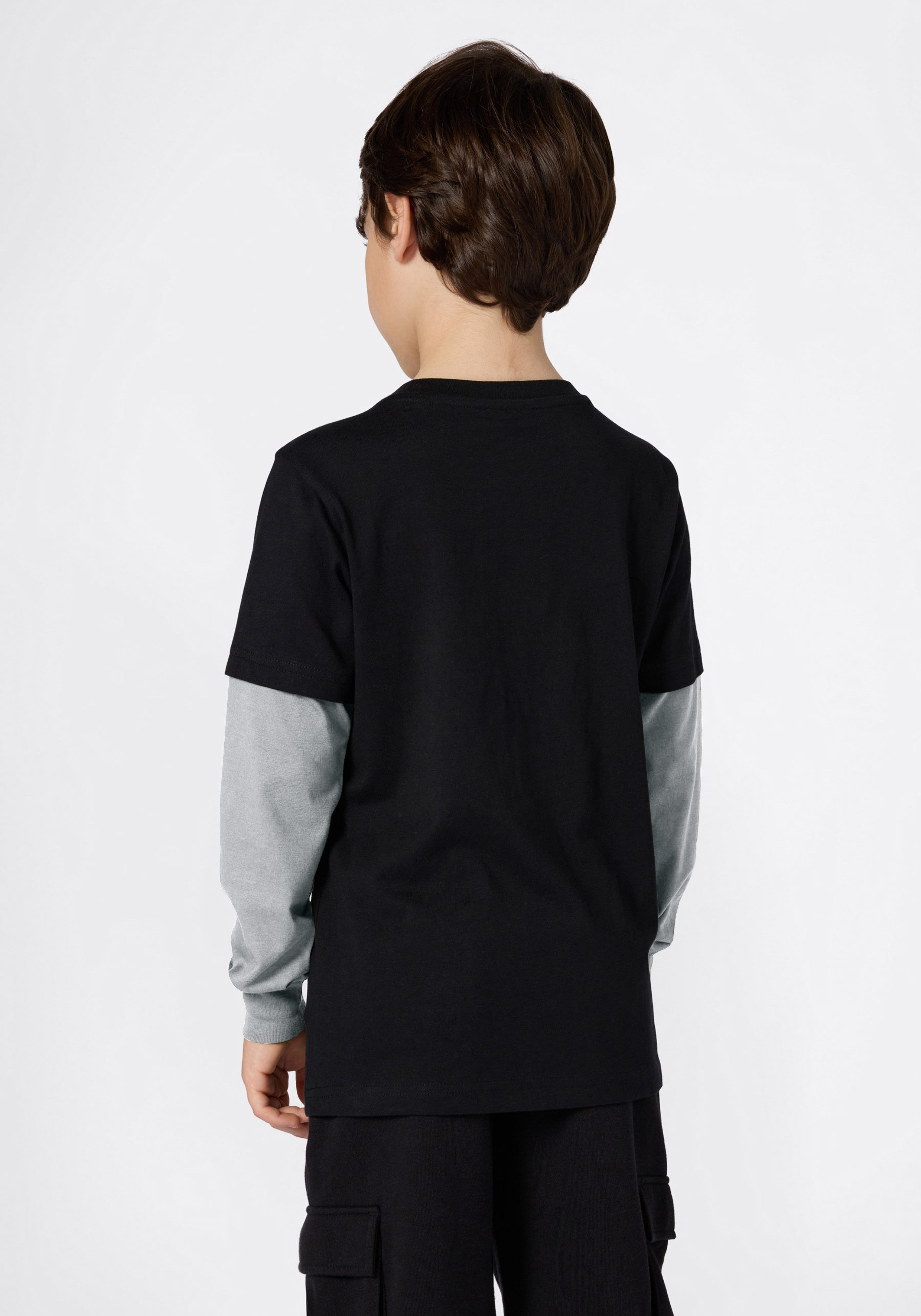 Champion Langarmshirt SPORTWEAR LONG SLEEVE Standard Fit für Kinder, mit Rundhalsausschnitt, aus Baumwolle, normale Länge