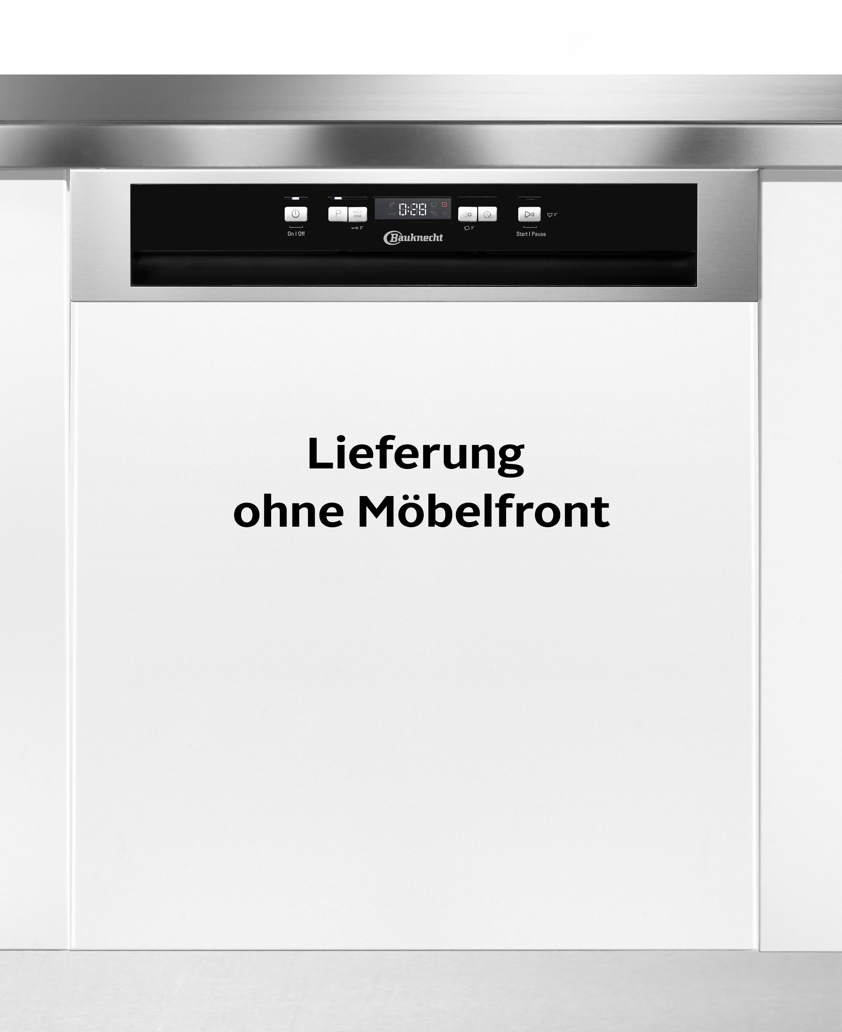 BAUKNECHT teilintegrierbarer Geschirrspüler BKSV1 PAN, 14 Maßgedecke, ActiveDry – automatische Türöffnung für perfekt getrocknetes Geschirr