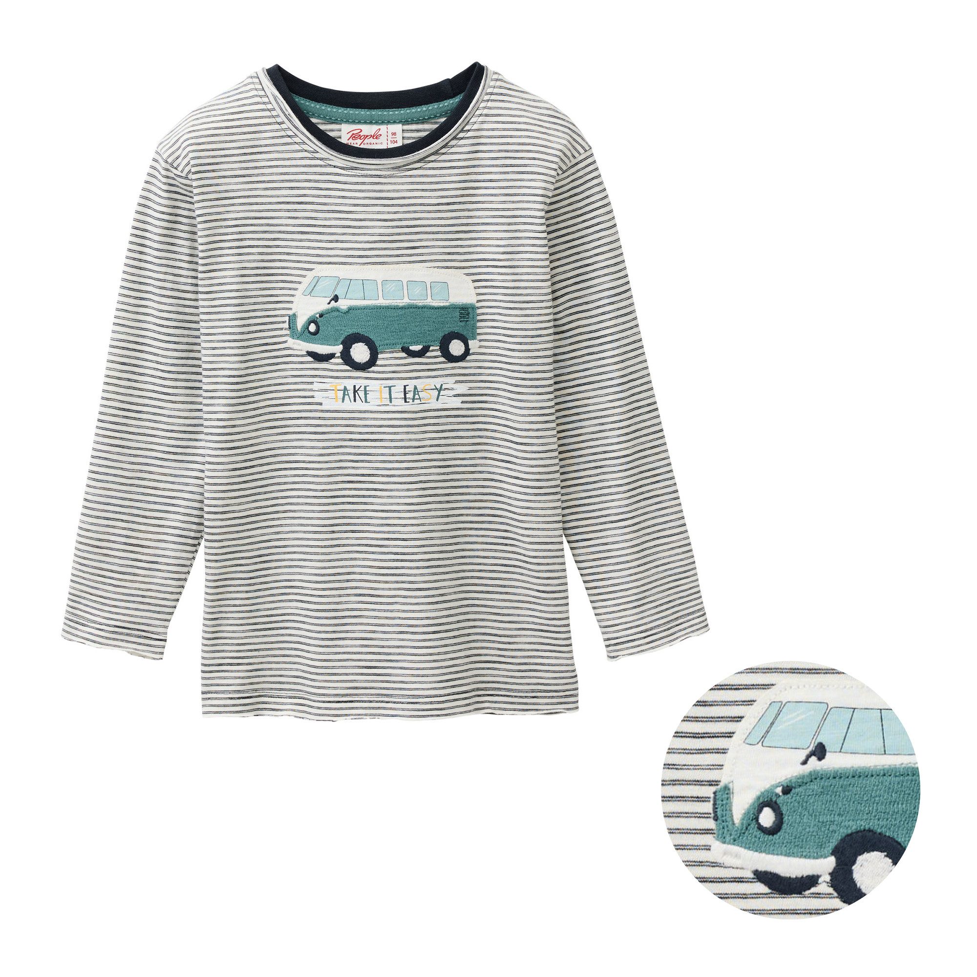 People Wear Organic Rundhalsshirt mit Apllikation, günstig online kaufen