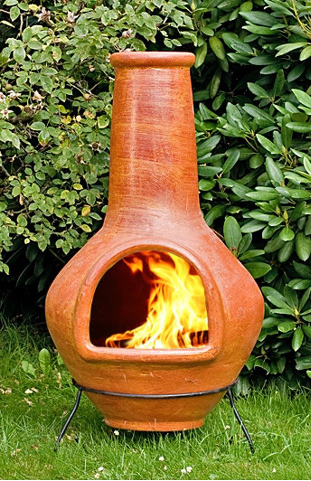 1a Direktimport Gartenkamin Großer Terrassenofen Original Aztekenofen aus Mexiko - Terracotta