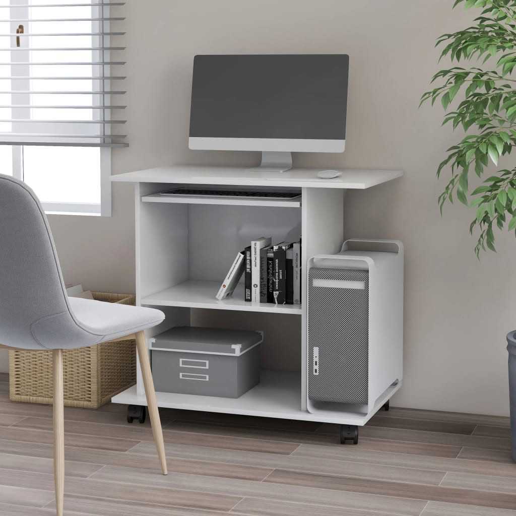 furnicato Schreibtisch Moderner Computertisch Weiß 80 x 50 x 75 cm (1-St)