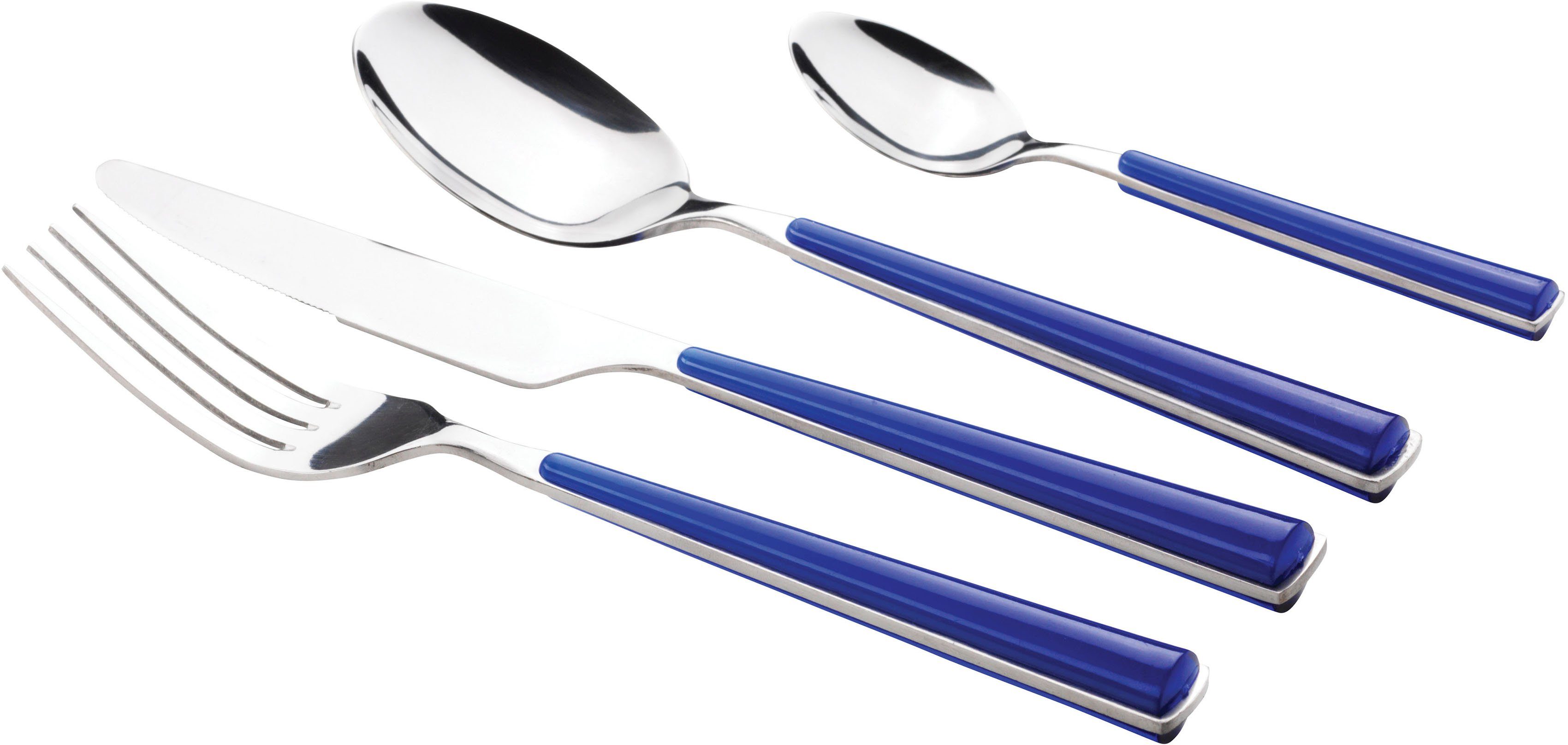 MÄSER Besteck-Set Shiny (24-tlg), 6 Personen, Edelstahl 18/10, spülmaschinengeeignet