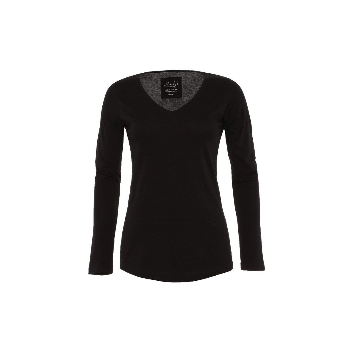 DAILY´S Langarmshirt schwarz regular (1-tlg)