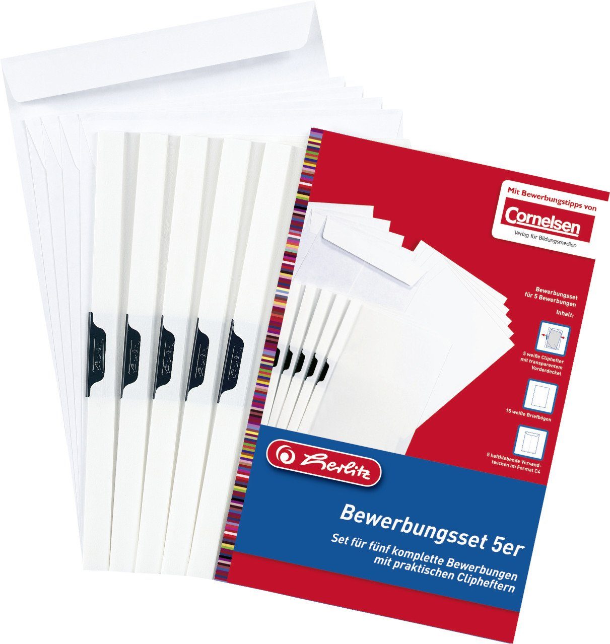 Herlitz Bewerbungsmappe herlitz Bewerbungsset DIN A4 5 Klemmhefter mit 5