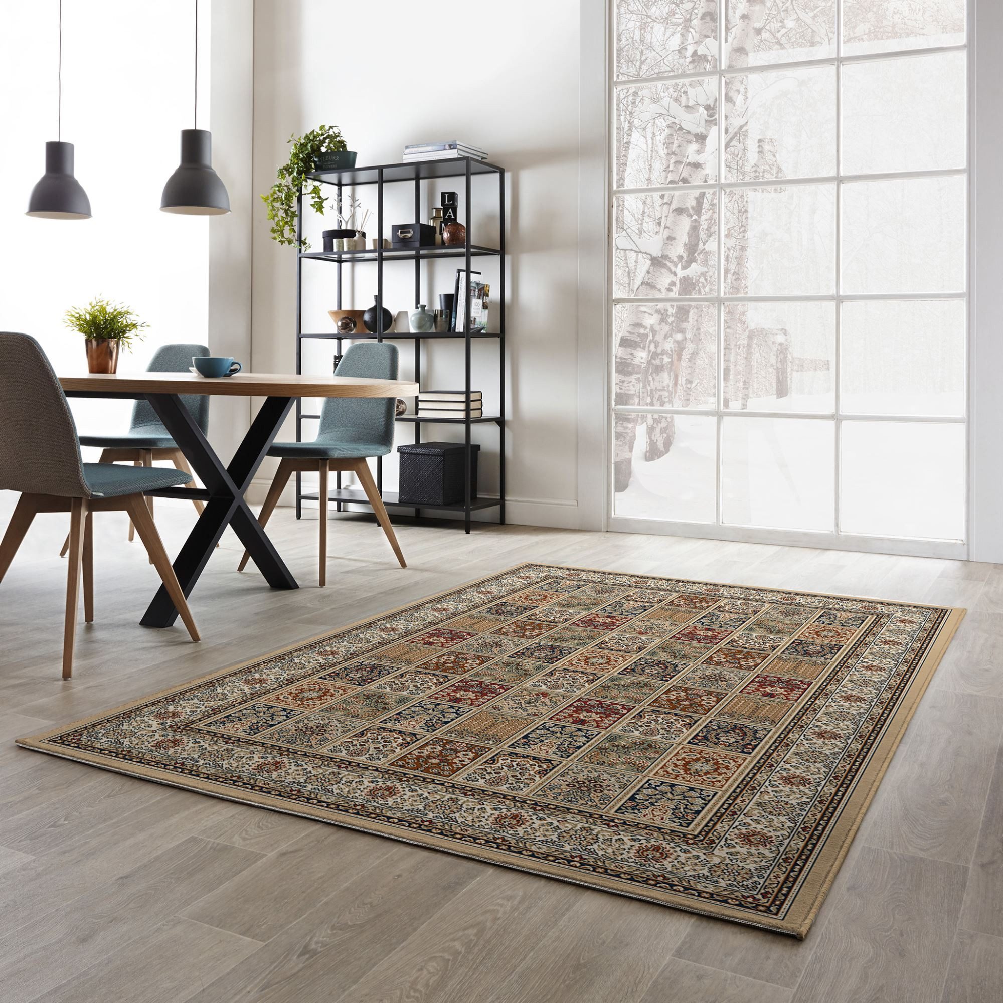 Steffensmeier Orientteppich Felder Ghom, Rechteckig, Höhe: 9 mm, Bordüre günstig online kaufen