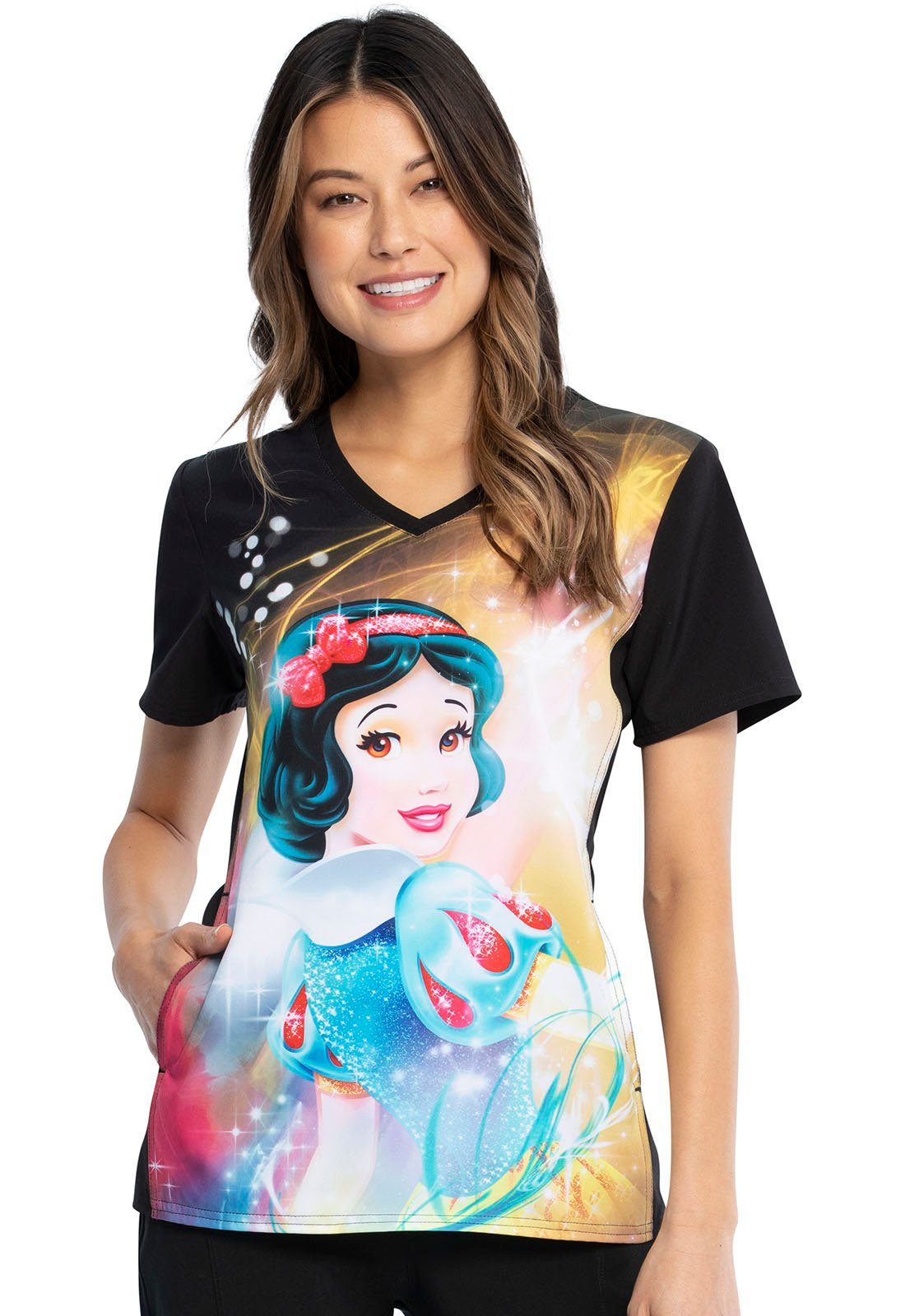 Funktionsbluse Bunt bedruckter Damen Kasack "Schneewittchen"