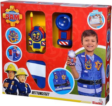 SIMBA Spielzeug-Schutzweste Feuerwehrmann Sam, Feuerwehr Rettungsset, (Set, 3-tlg), mit Taschenlampe und Walkie-Talkie