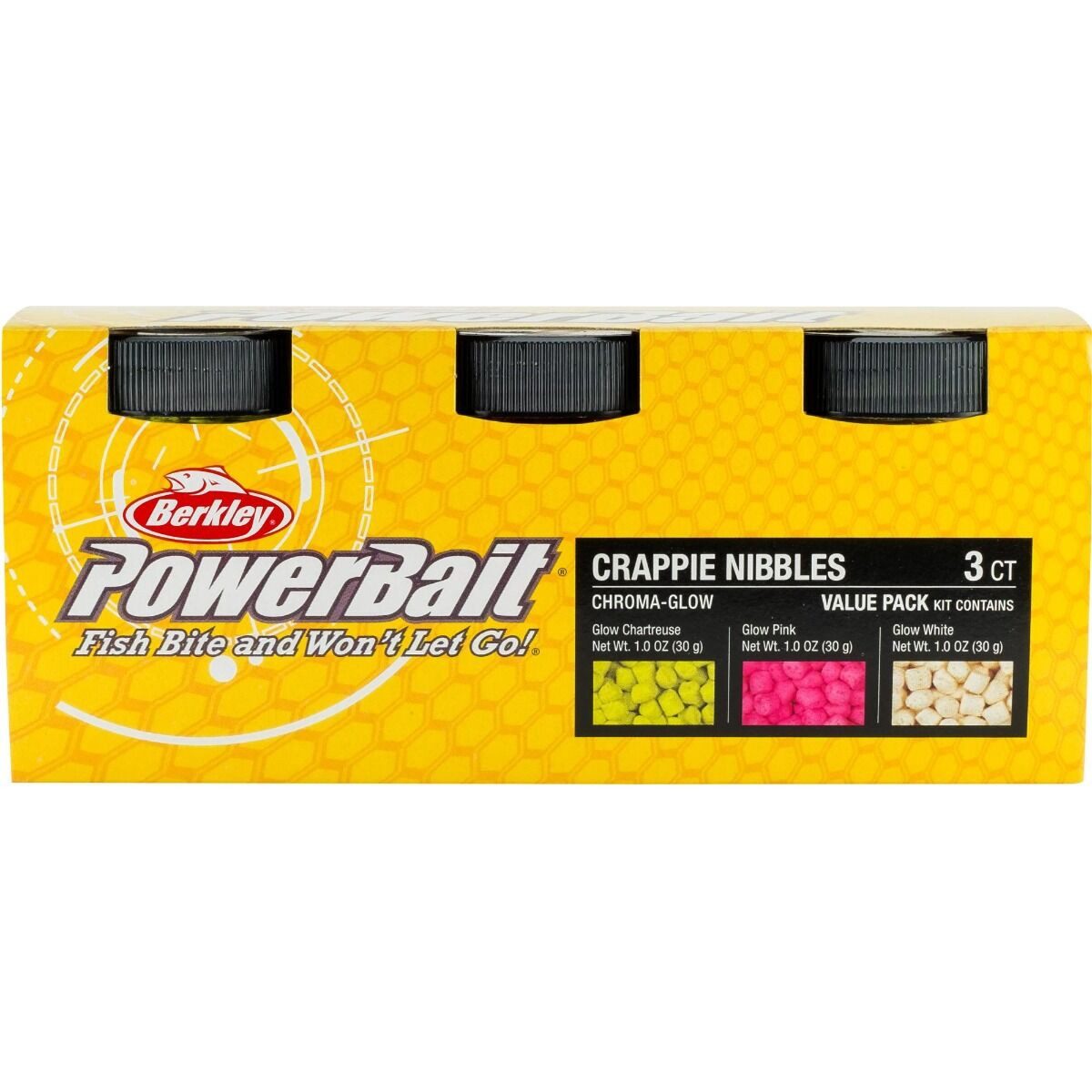 Kunstköder Berkley ChromaGlow CRAPPIE NIBBLES 3er PACK - Angeln - Teig leuchtend