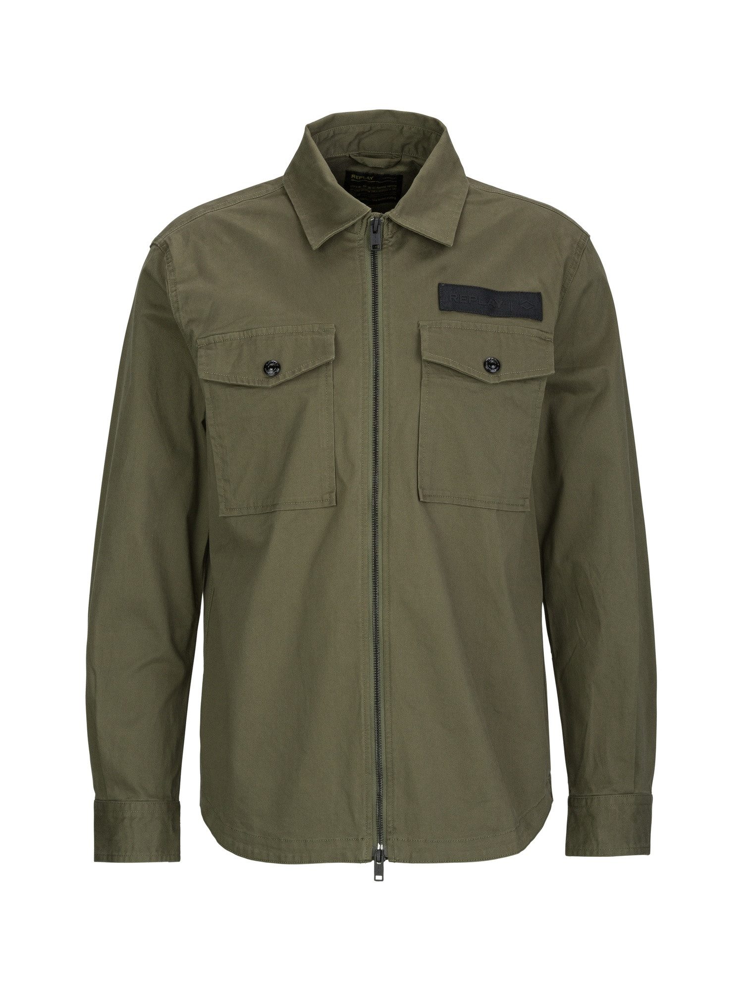 Replay Langarmhemd Comfort Cotton Satin günstig online kaufen