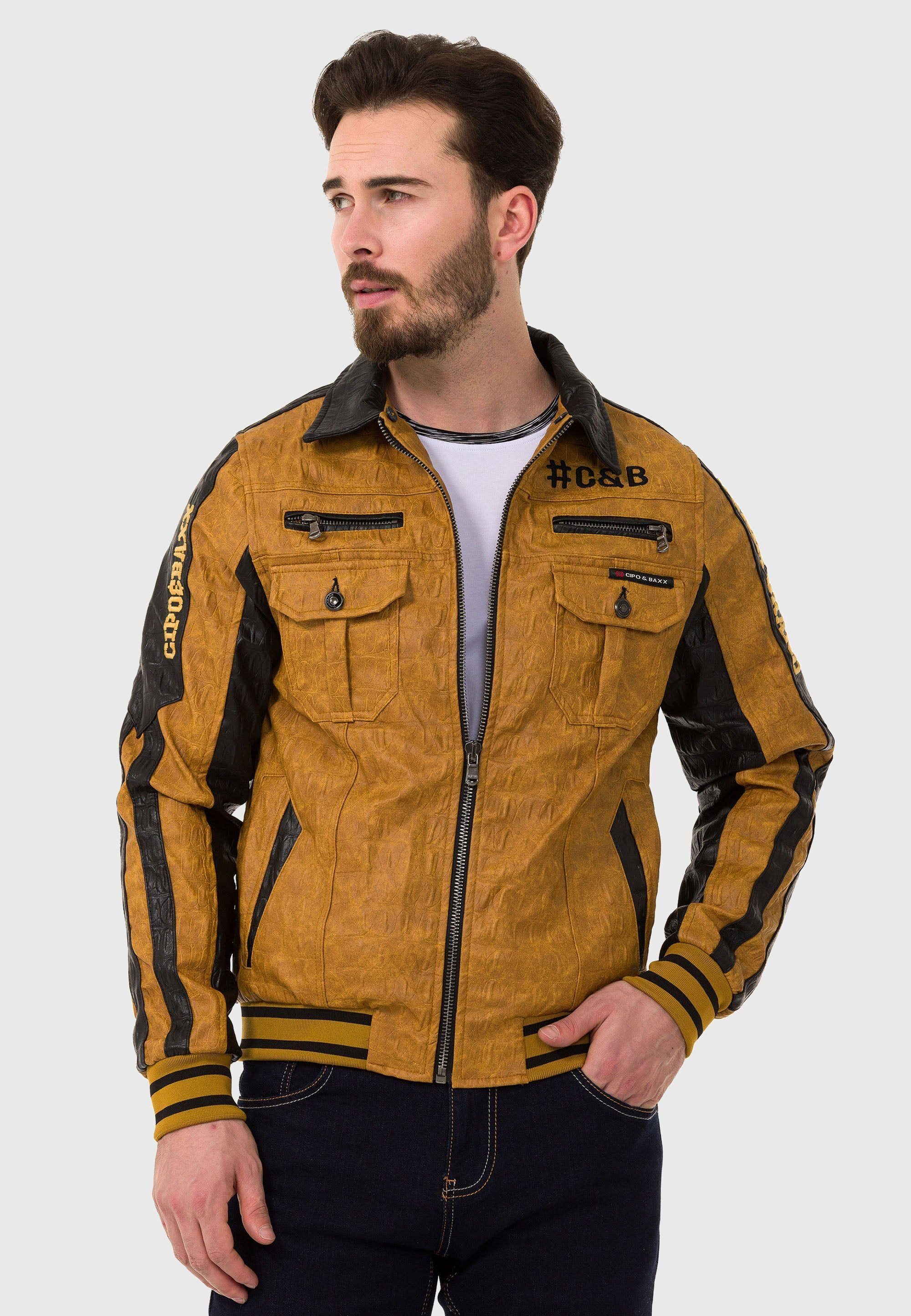 Cipo & Baxx Lederimitatjacke Jacke aus Kunstleder