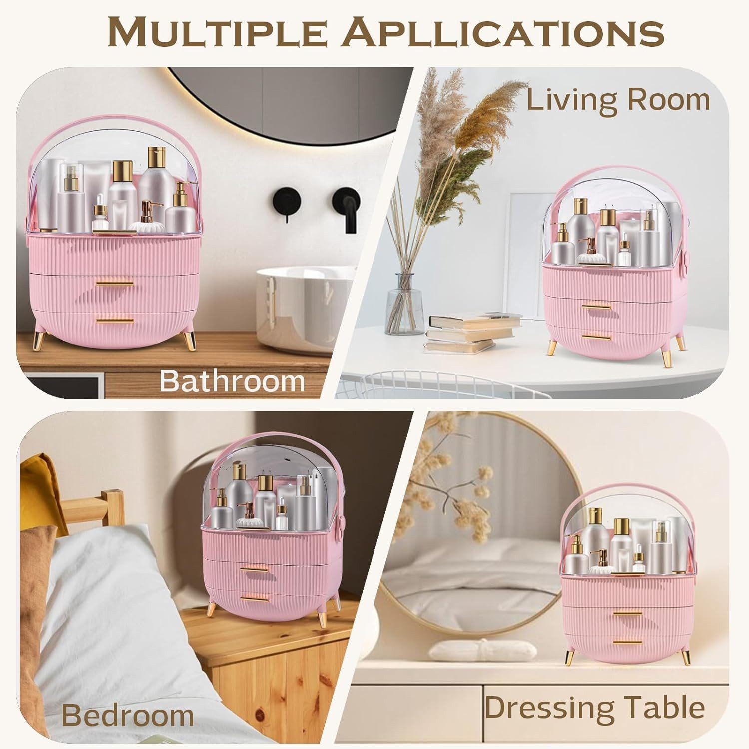 ZMH Kosmetikbox Make-Up Organizer Aufbewahrungsbox Schmuck Nagellack Make-up Behälter