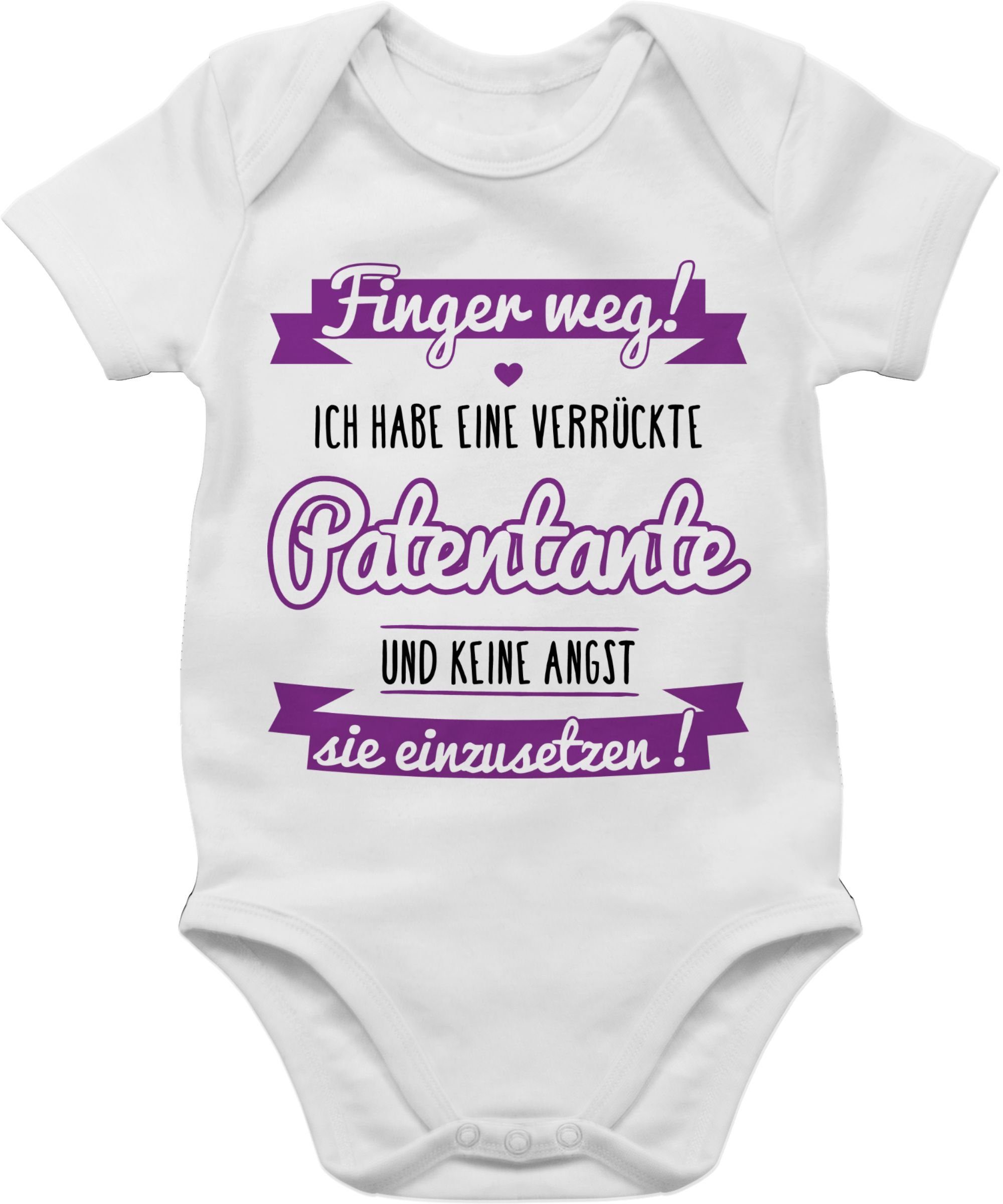 Shirtracer Shirtbody Ich habe eine verrückte Patentante - Taufgeschenk von Patentante Patentante Baby 1 Weiß