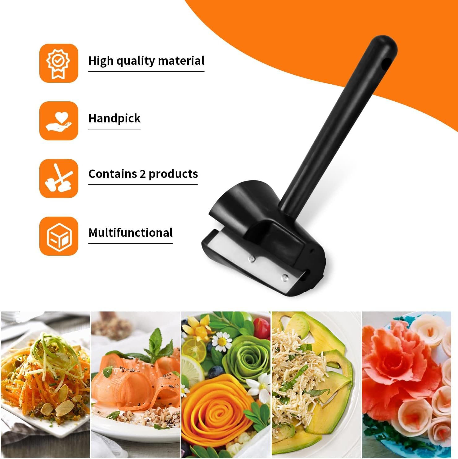 FELIXLEO Gemüsehobel 2er Set Spiralschneider Gemüsehobel für Karotten Gurken Obst Gemüse, (1-St)