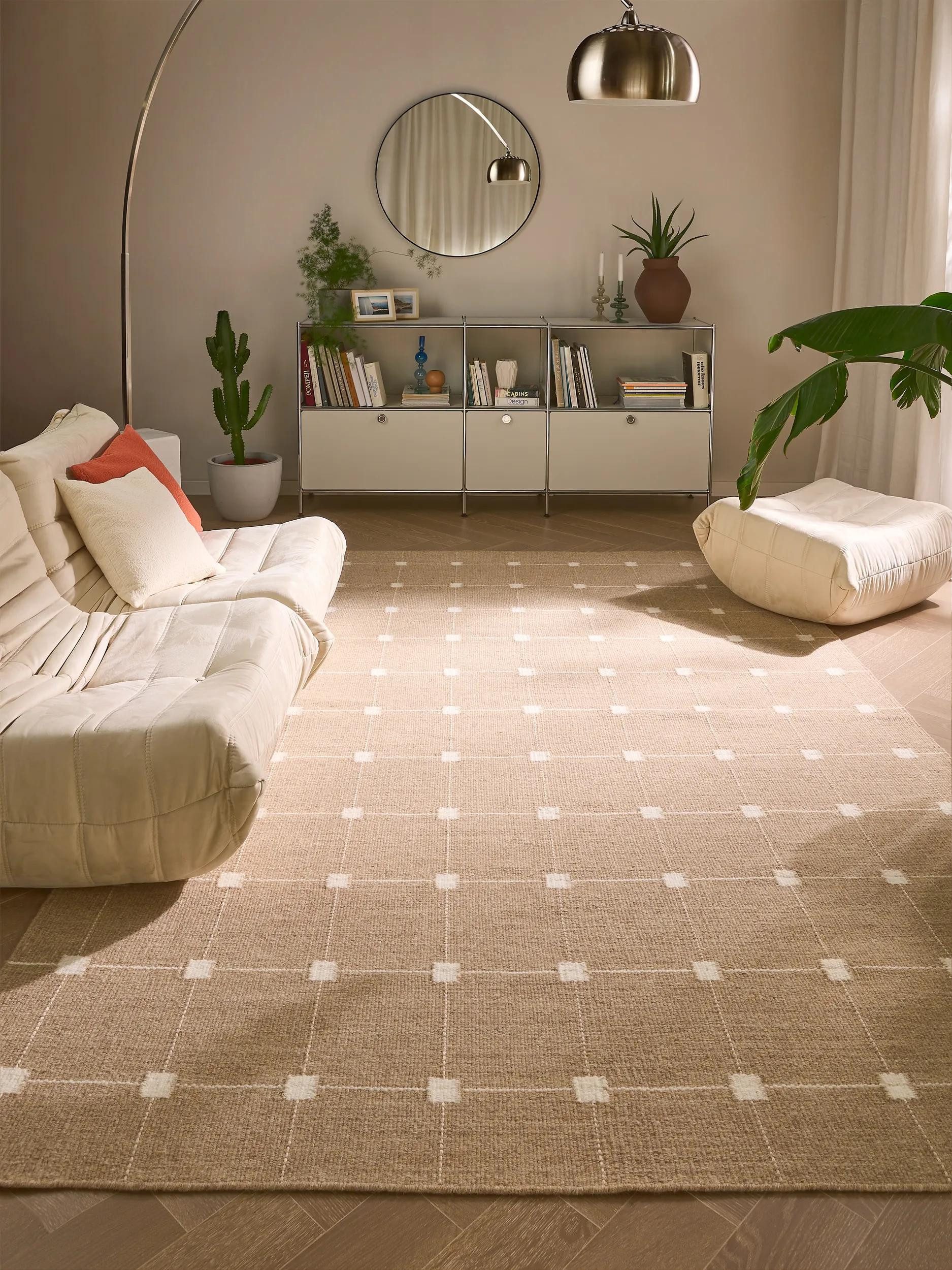 benuta Wollteppich Grady, rechteckig, Höhe: 5 mm, Kunstfaser, Berber, Ethno-Style, Wohnzimmer