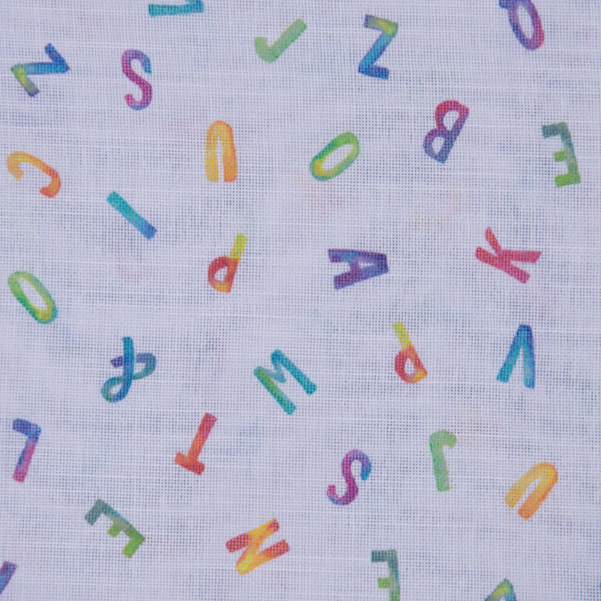 Alphabet LEBEN., Buchstaben halbtransparent, SCHÖNER Stores Bleiband mit Kunstfaser, weiß 300cm, Bleiband bunt Meterware raumhoch