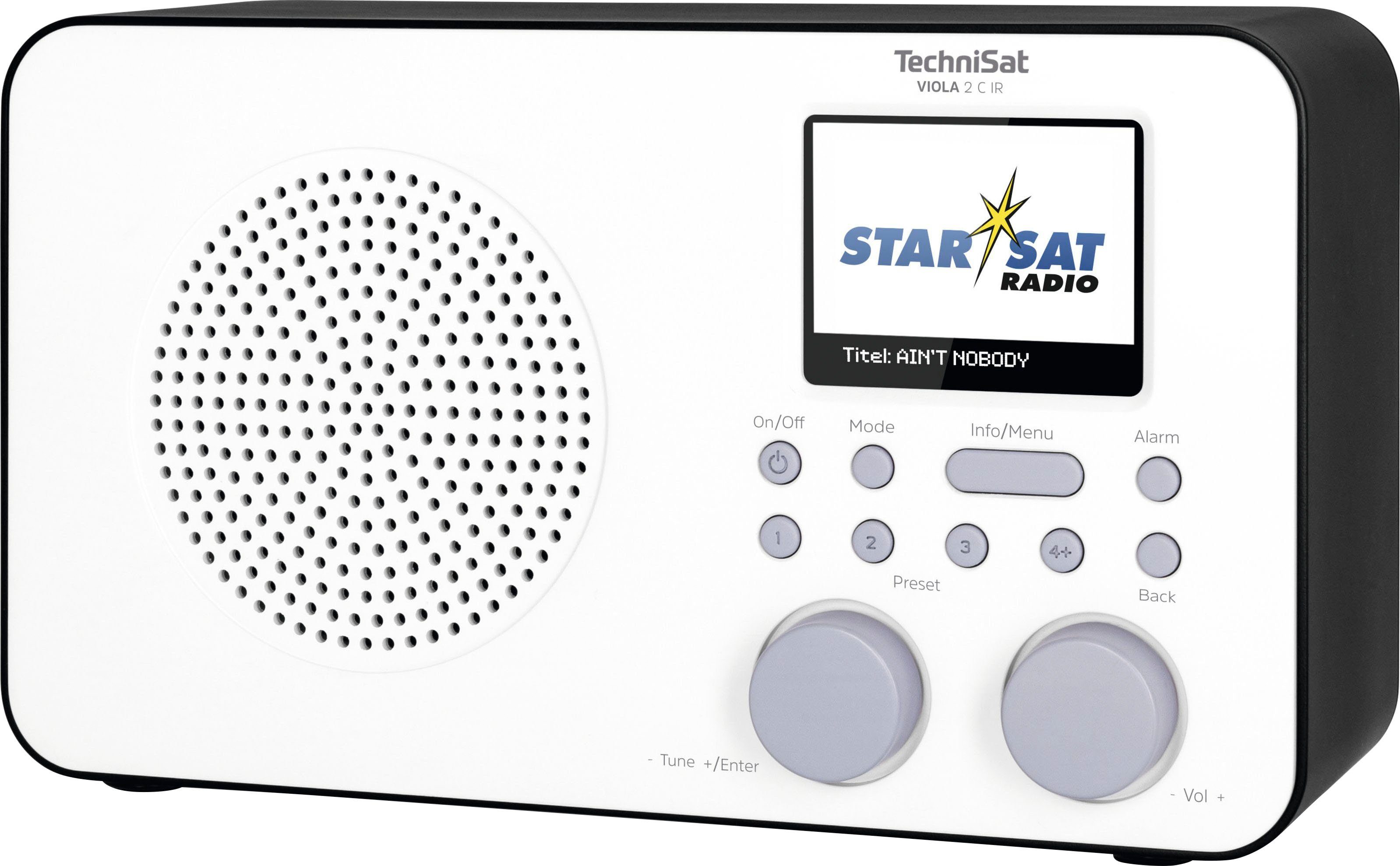 mit UKW TechniSat C Internet-Radio (Digitalradio VIOLA Farbdisplay, IR 2 (DAB), Akku) RDS, Tragbares Internetradio, DAB+, mit