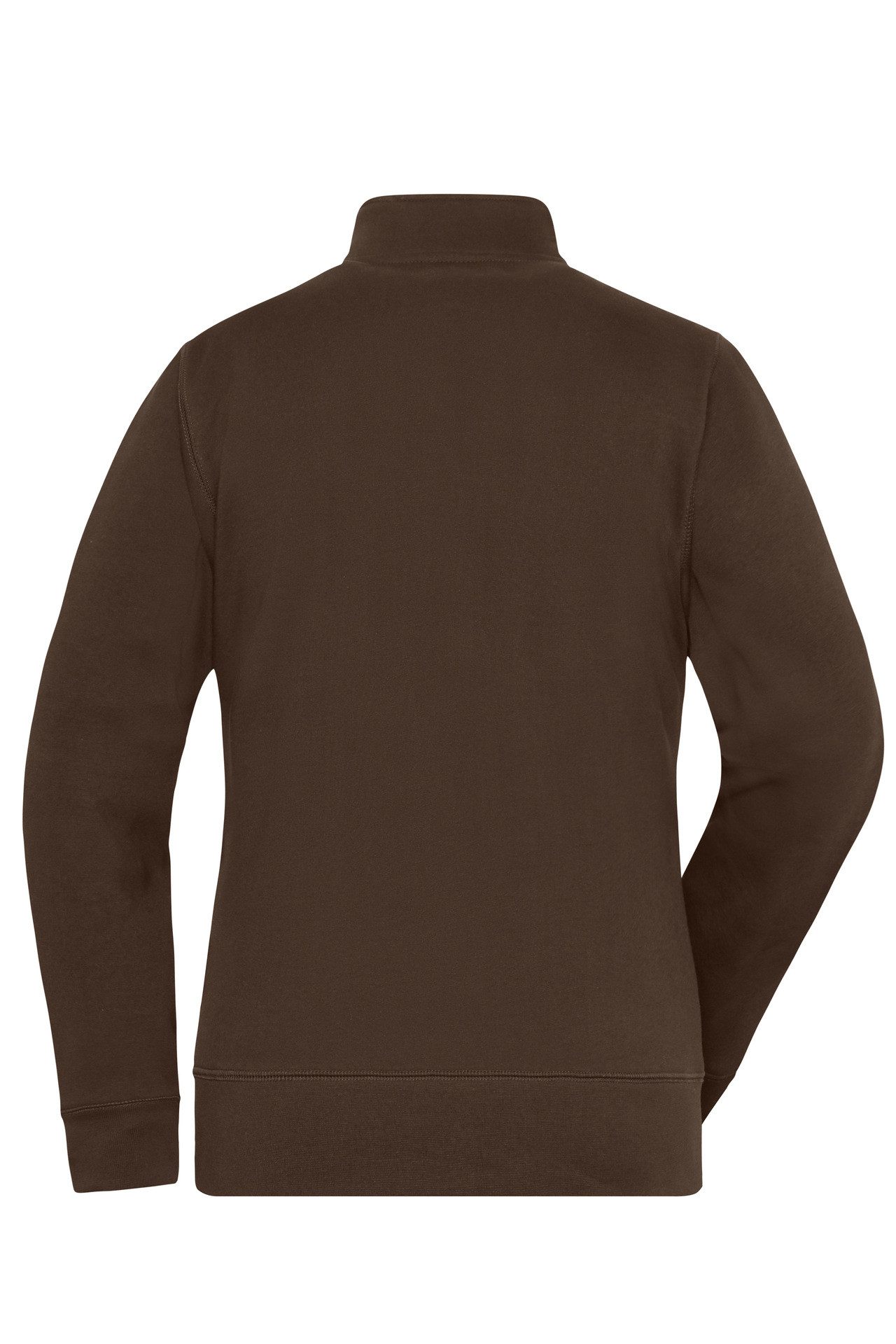 James & Nicholson Sweatjacke Leicht taillierte Damen Doppeljacke im Materialmix JN1809 Innen warmer Fleece, außen angenehmer Baumwoll-Jersey – Bild 2 von 4