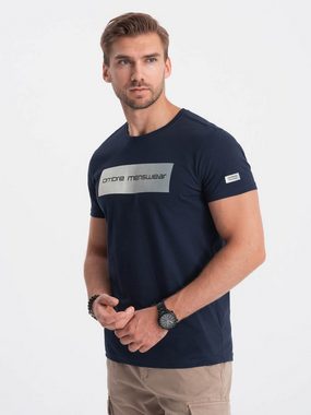 OMBRE T-Shirt Bedrucktes Herren-T-Shirt aus Baumwolle