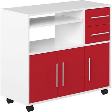 TemaHome Mehrzweckschrank Marius Breite 89 cm, auf Rollen