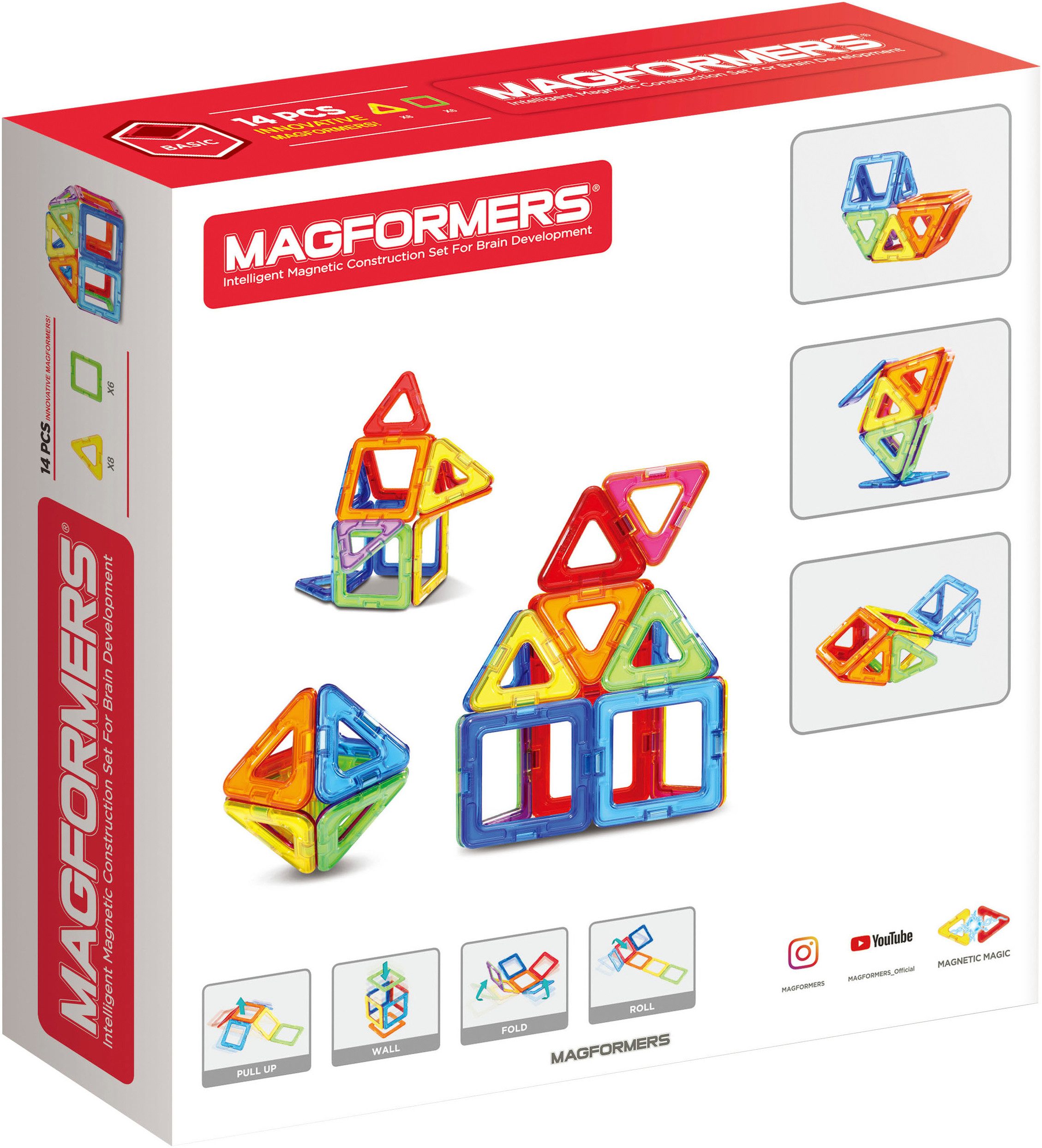 MAGFORMERS Magformers Basic 14 Teile Magnetspielbausteine, (14 St)