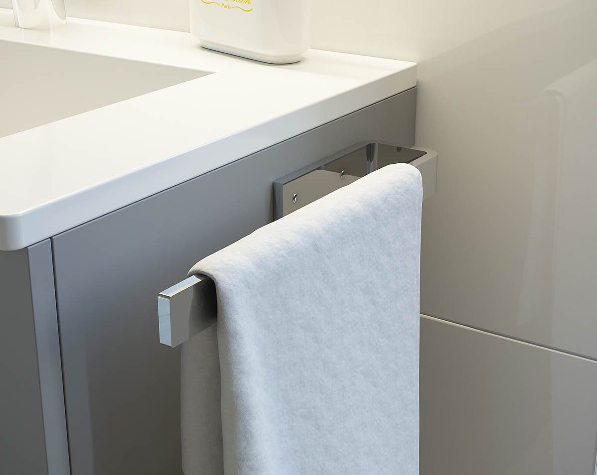 einfachgutemoebel Aufsatzwaschbecken Handtuchhalter Bath-O-Line 320mm 1-arm günstig online kaufen