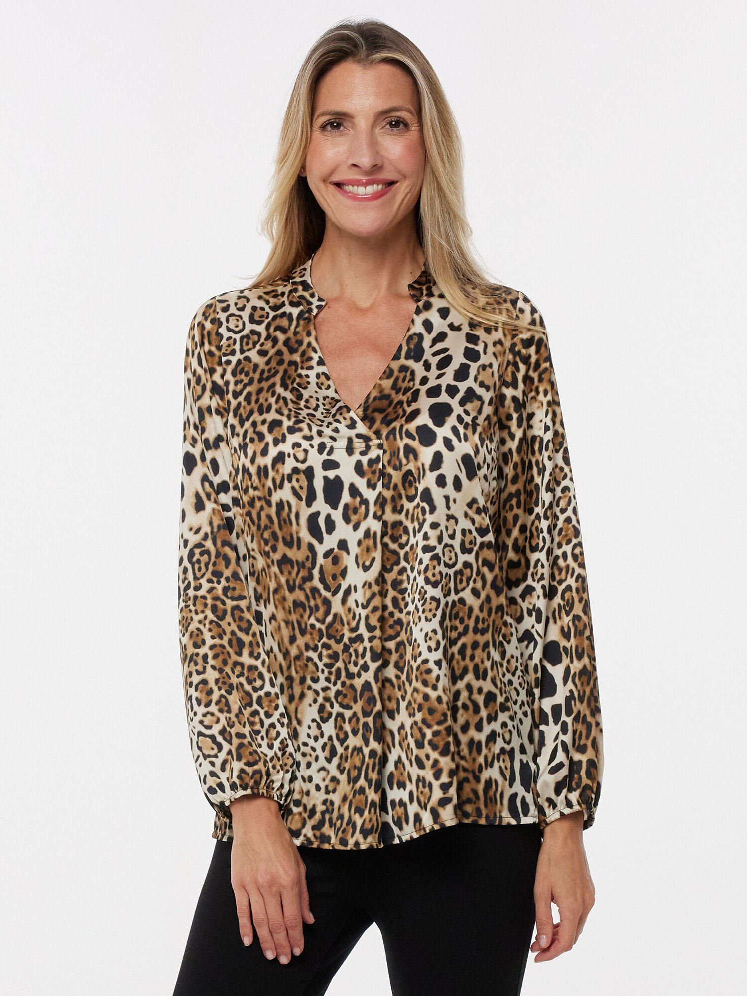 Blaue Animal-Print Blusen für Damen online kaufen | OTTO