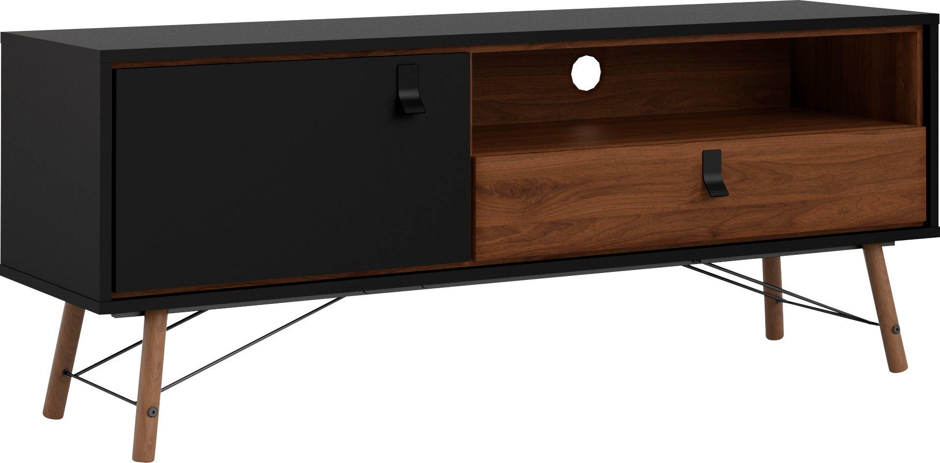 Home affaire TV-Board TV-Möbel, Fernsehtisch, TV-Unit, Media-Möbel, Sideboard, TV-Kommode, Breite/Höhe 150/60 cm, 1 Tür, 1 offenes Fach, 1 Schublade