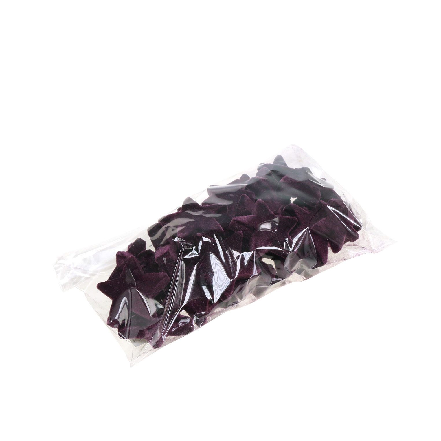 Florists Products Weihnachtsmann Streudeko Samtsterne Lila Berry Weihnachten Adventsdeko 40, 40 Stück