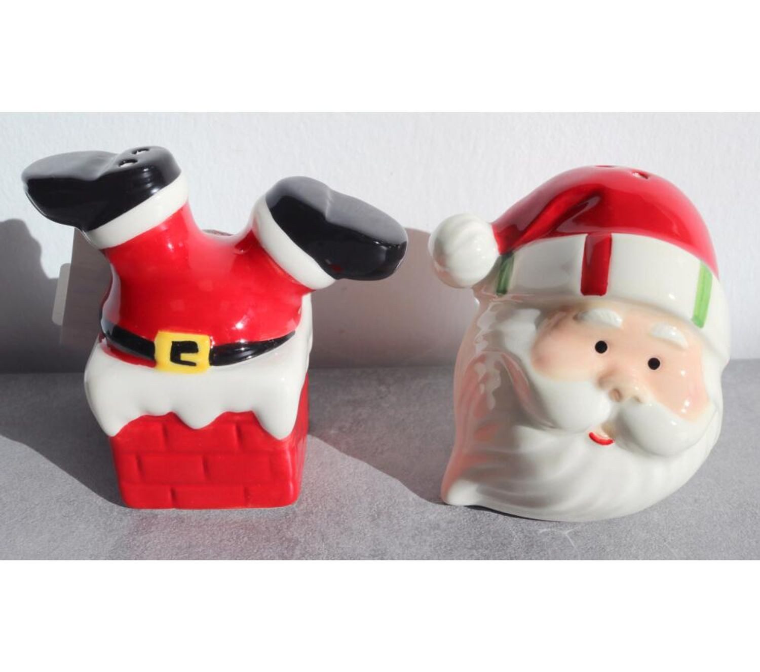 Salz- / Pfefferstreuer BURI Gewürzstreuer Santa Salz Pfeffer Weihnachten Dosen Set Behälter
