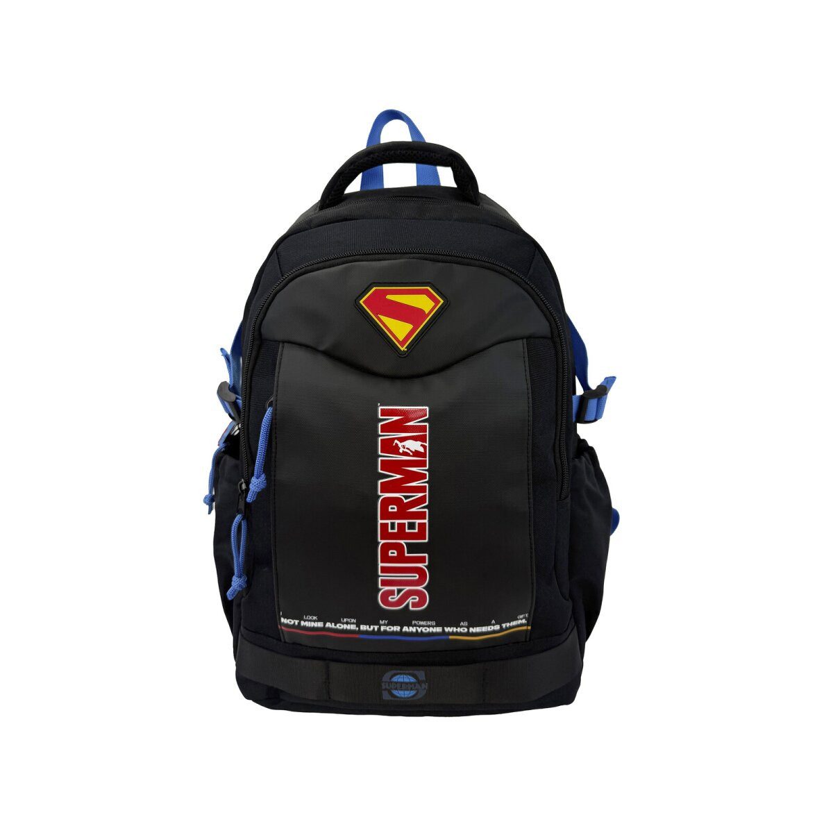 Kinderrucksack Superman Kinder Rucksack Schulrucksack mit 3 Fächern