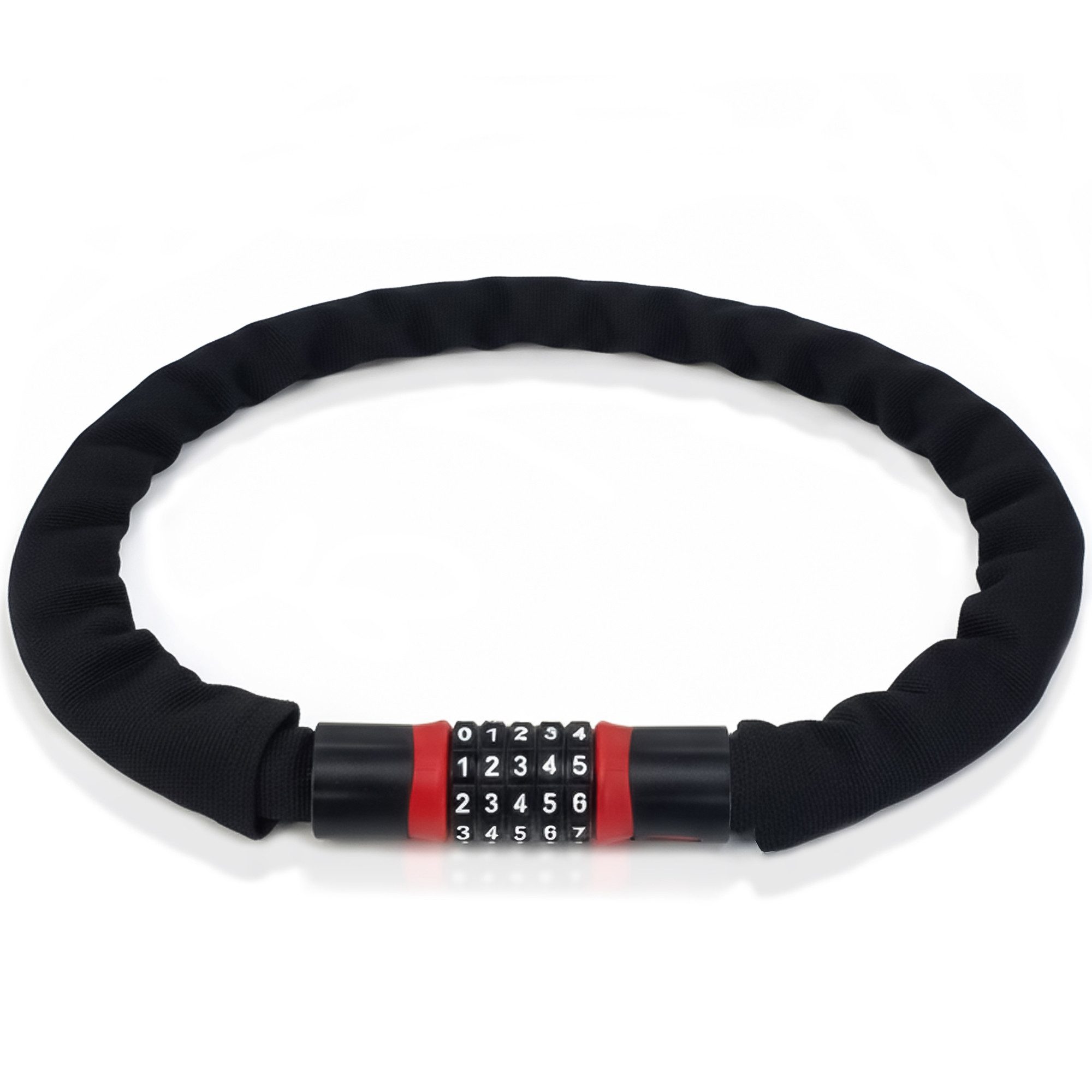 SCHMIDT security tools Wegfahrsperre Kettenschloss 6mm 120cm 5-stelliges Zahlenschloss für Fahrrad Scooter