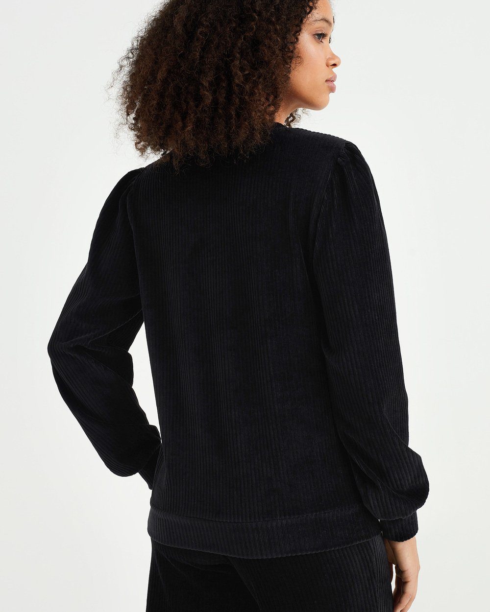 Sweatshirt Fashion (1-tlg) Schwarz WE