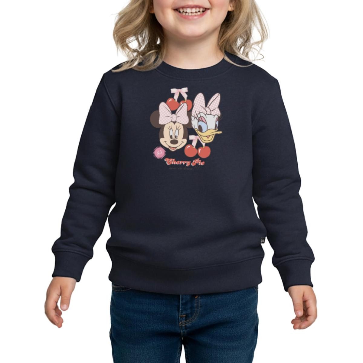 Spreadshirt Sweatshirt Mickey & Minnie Cherry Pie Minnie & Daisy Kinder Premium Pullover (1-tlg) Regular Fit