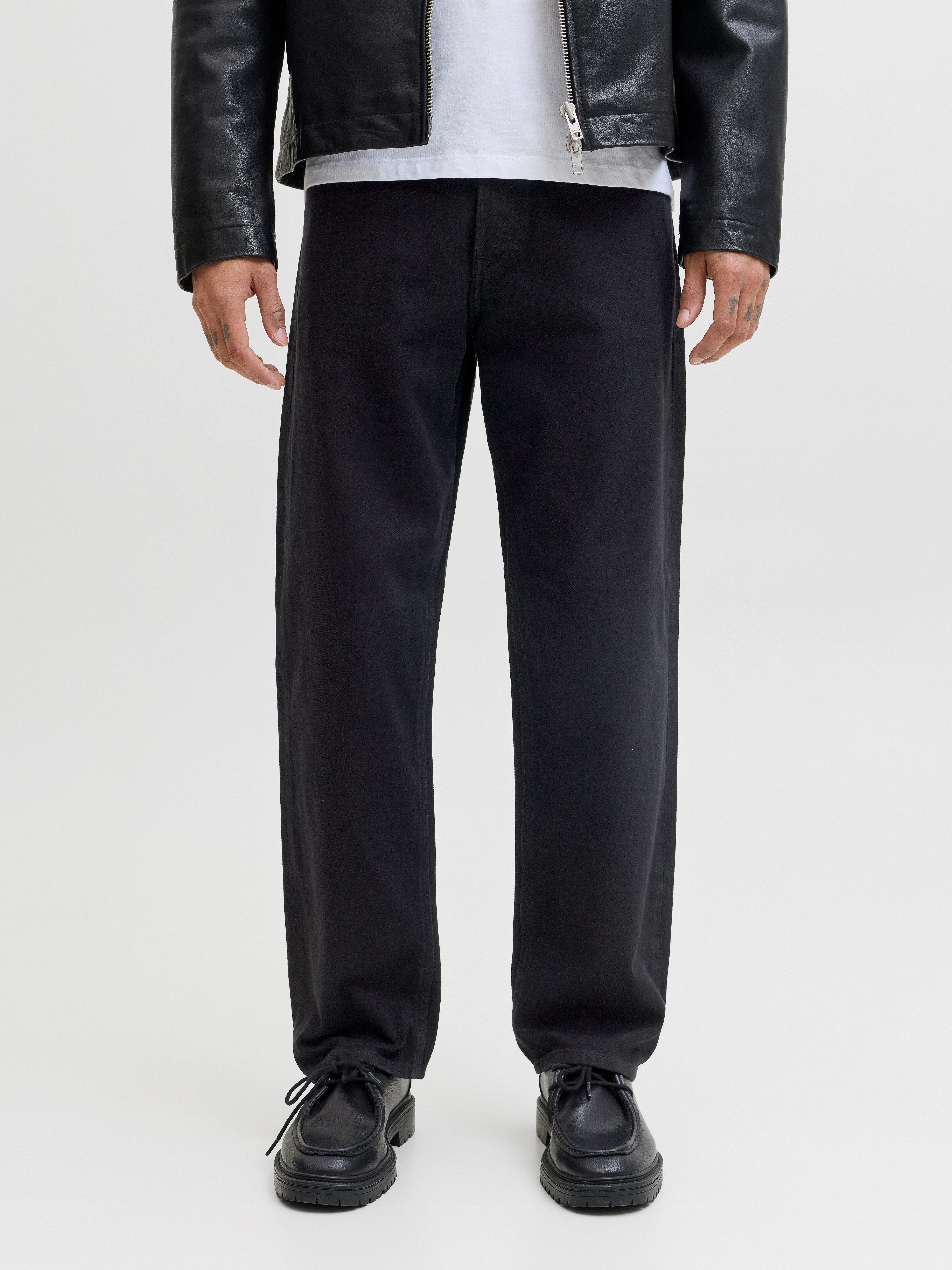 Jack & Jones Relax-fit-Jeans JJIEDDIE mit hoher Taille und lockerer Passform Baumwolle, relaxed fit