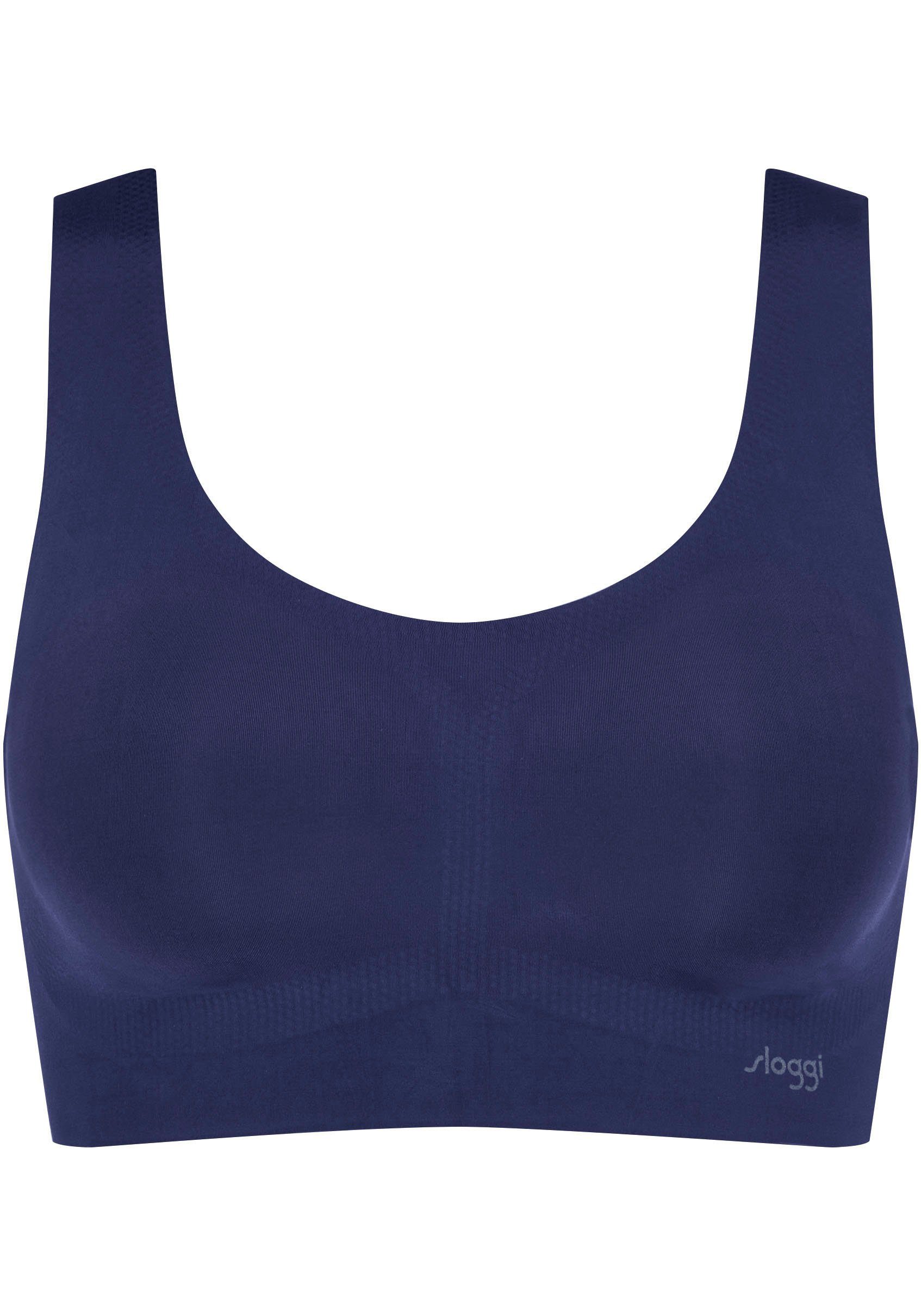 Sloggi Bustier ZERO Feel mit Oberfläche NAVY BH-Top Pads, TRUE herausnehmbaren nahtlos sanfte