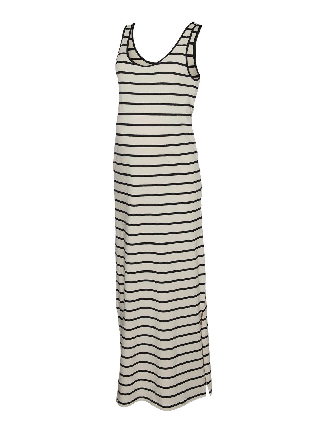 Mamalicious Shirtkleid Umstands Maxi Ärmelloses Dress mit U-Ausschnitt (lang) MLEVA YD SL JRS MAXI DRESS A. NOOS