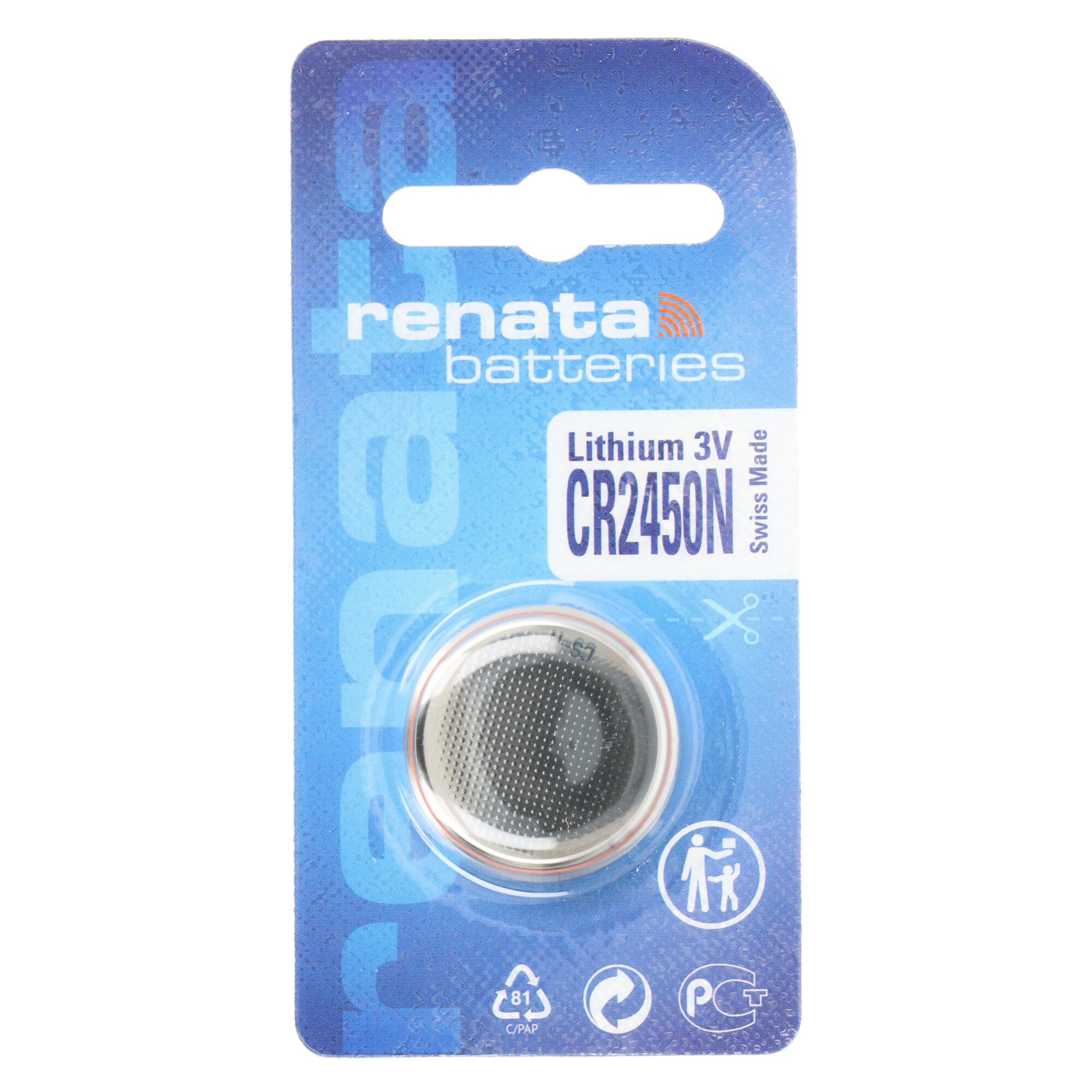 Renata Renata CR2450N Lithium Batterie, Abmessungen 24 x 5mm Batterie, (3,0 V)