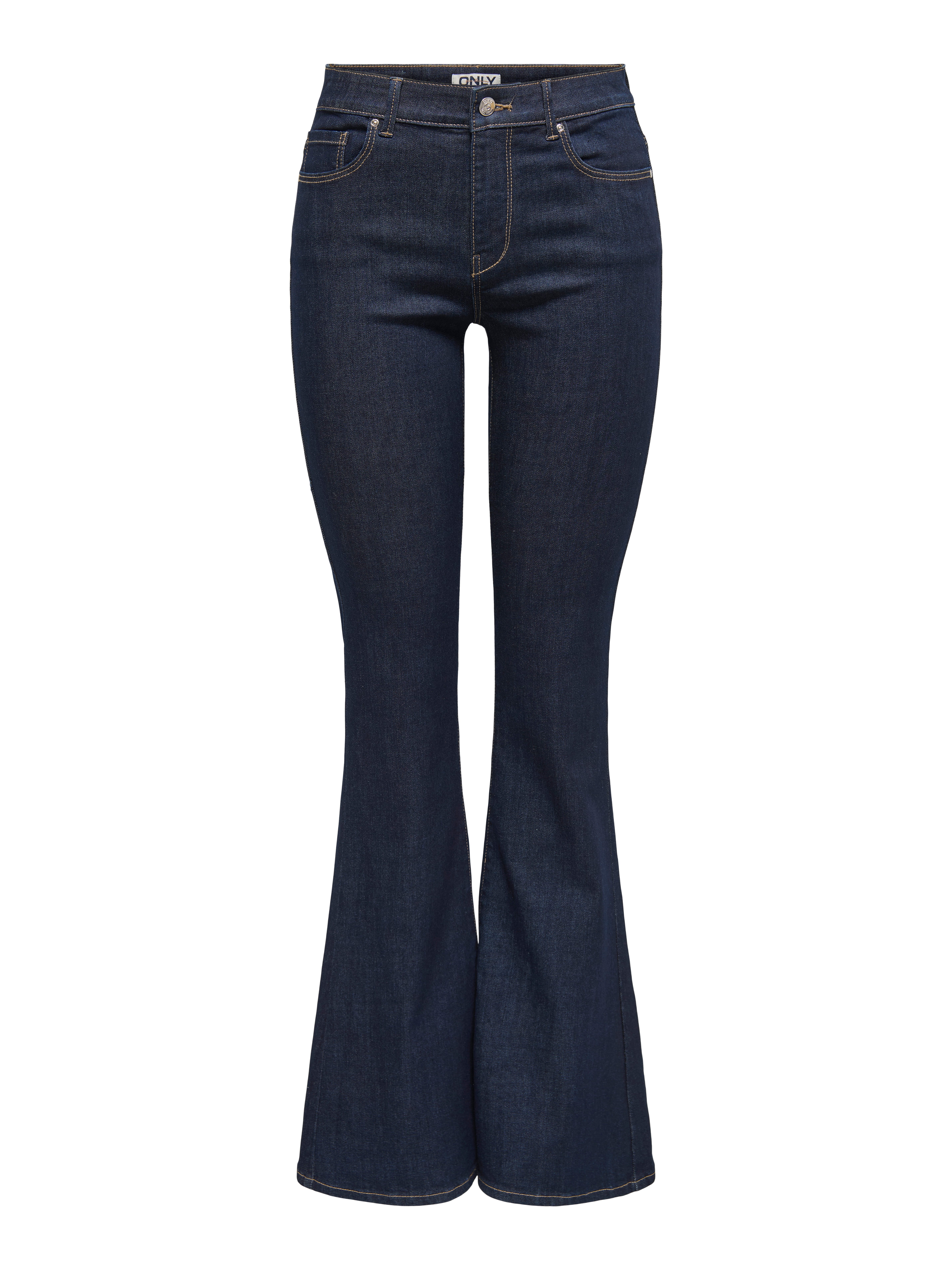 ONLY Bootcut-Jeans ONLLUSH MW RETRO FLARED DNM Materialmix, bootcut fit, Re günstig online kaufen