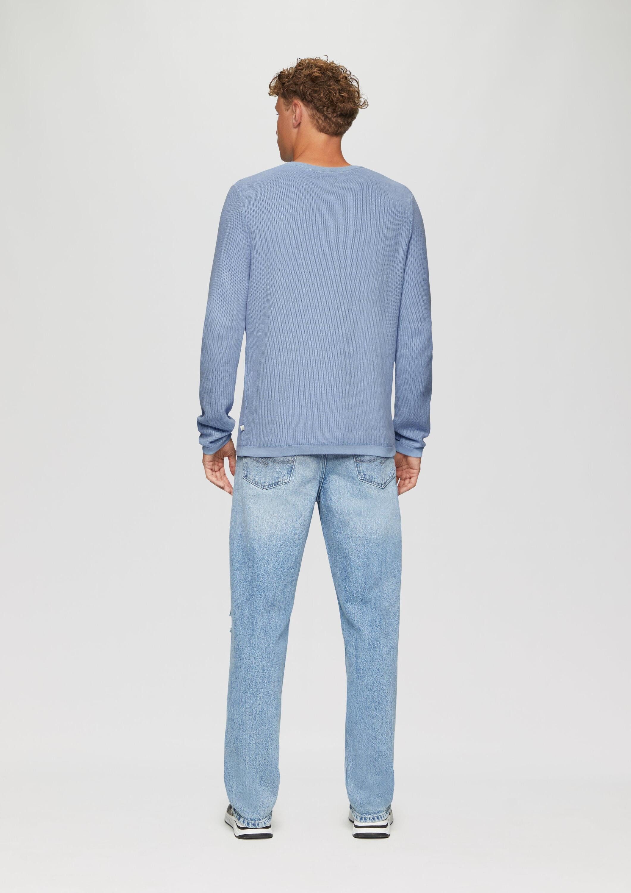 QS Longpullover Strickpullover Strickpullover mit Knopfleiste