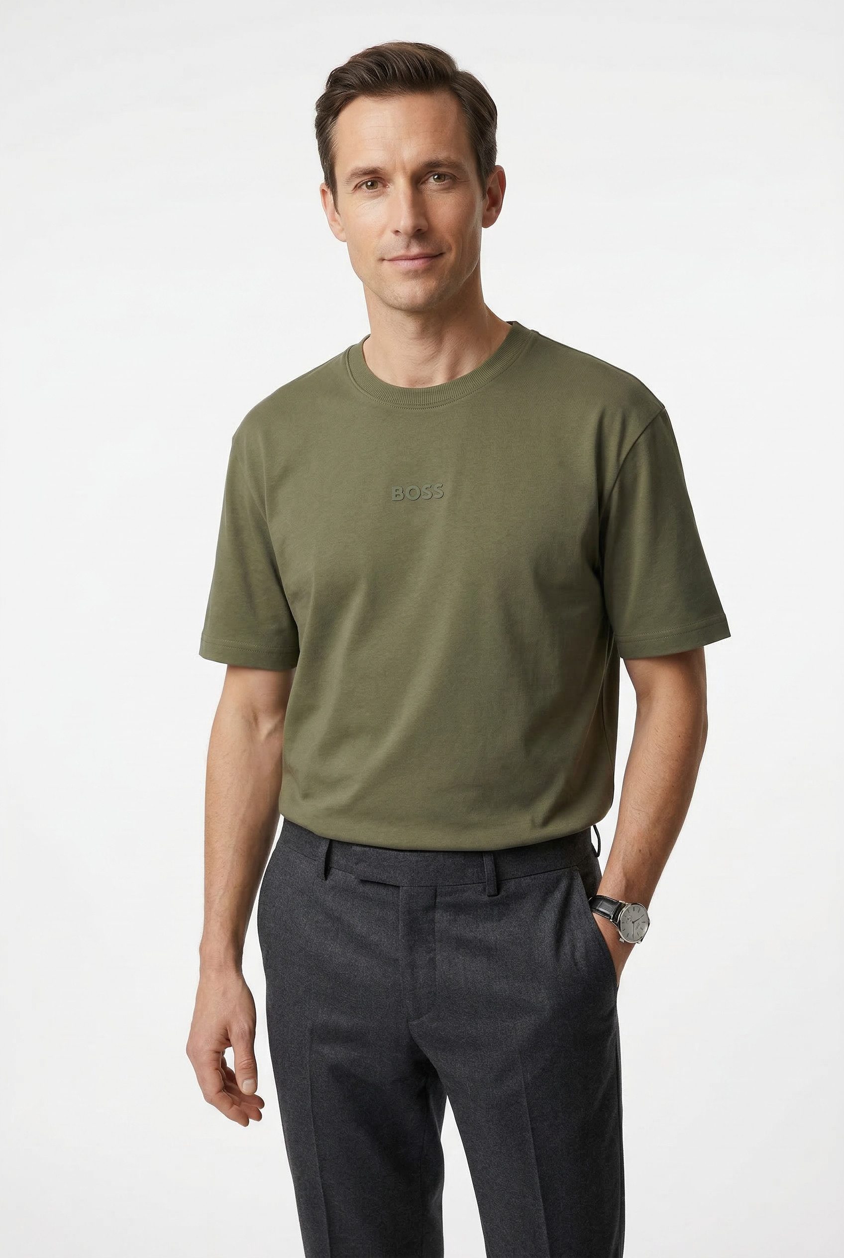 BOSS GREEN T-Shirt Tee 10 Relaxed Fit Rundhalsausschnitt, relaxed Fit, reine Baumwolle